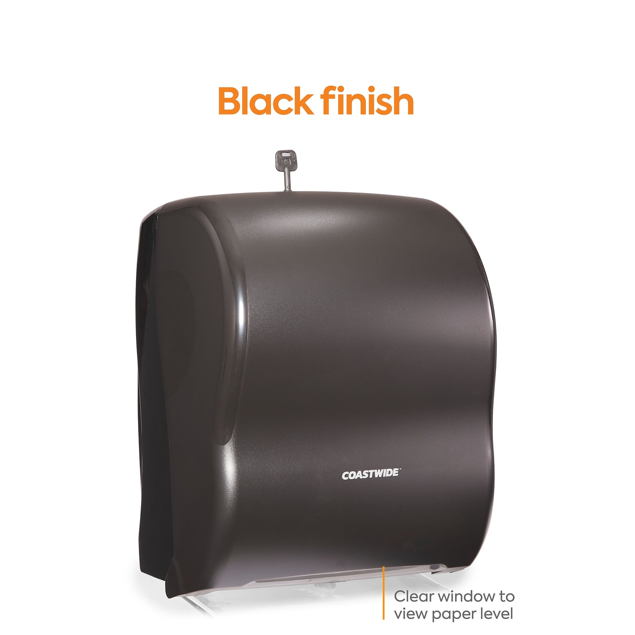 Coastwide Professional™ Manual Auto-Cut Hardwound Paper Towel Dispenser, Black