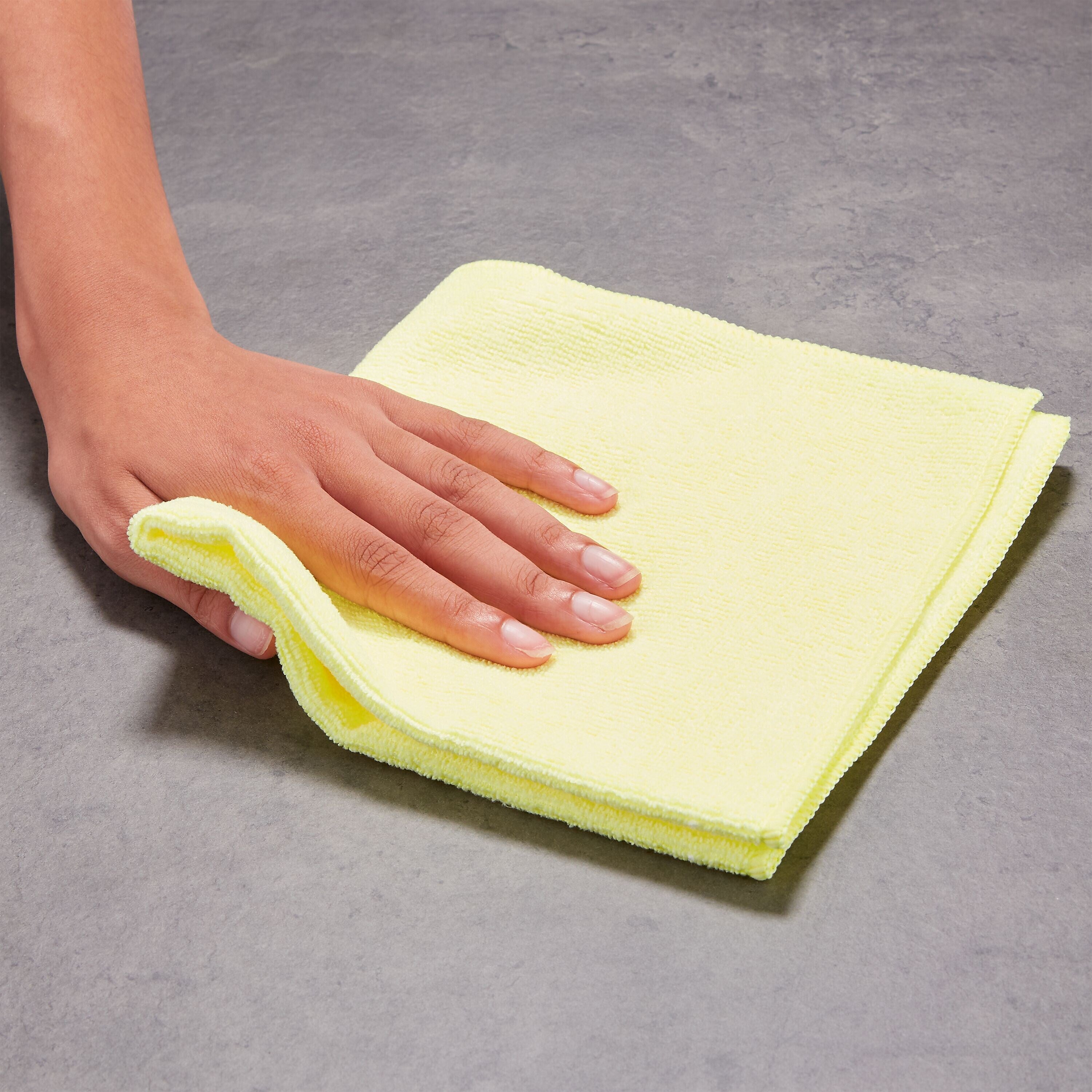 Coastwide Professional™ Microfiber Wipers, Yellow, 12/Pack