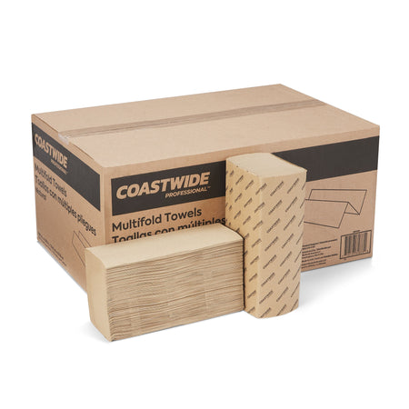 Coastwide Professional™ Multifold Paper Towels, 1-ply, 250 Sheets/Pack, 16 Packs/Carton