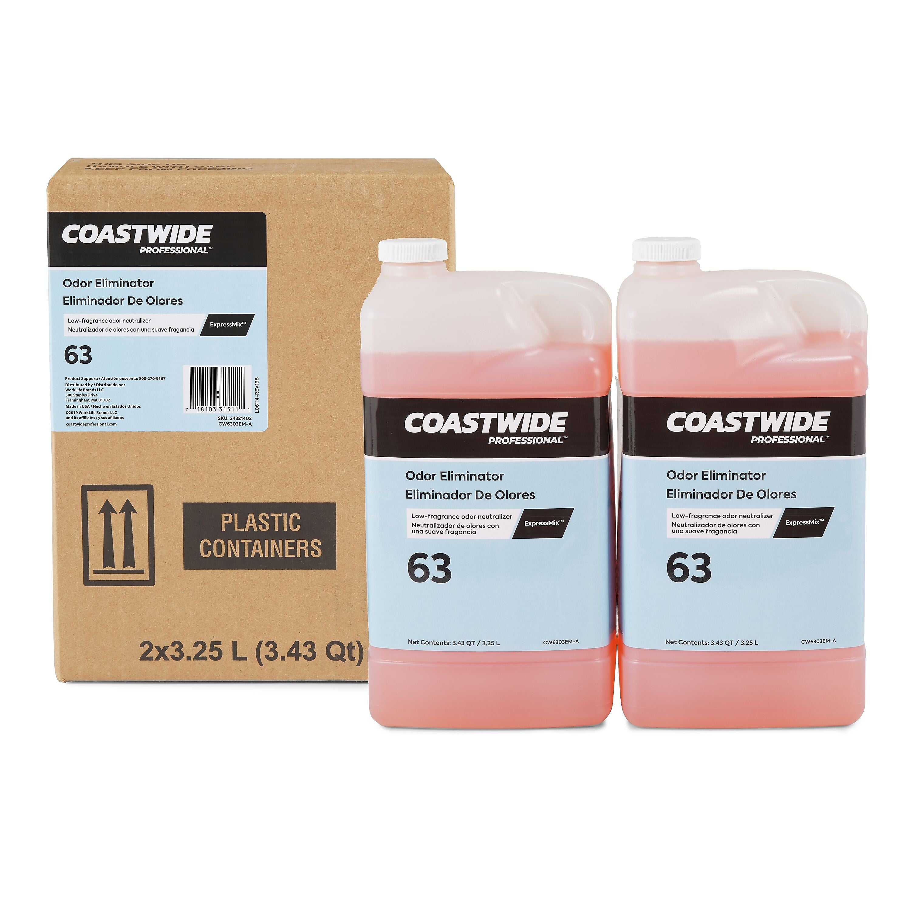 Coastwide Professional Odor Eliminator 63 Concentrate for ExpressMix, 3.25L, 2/CT