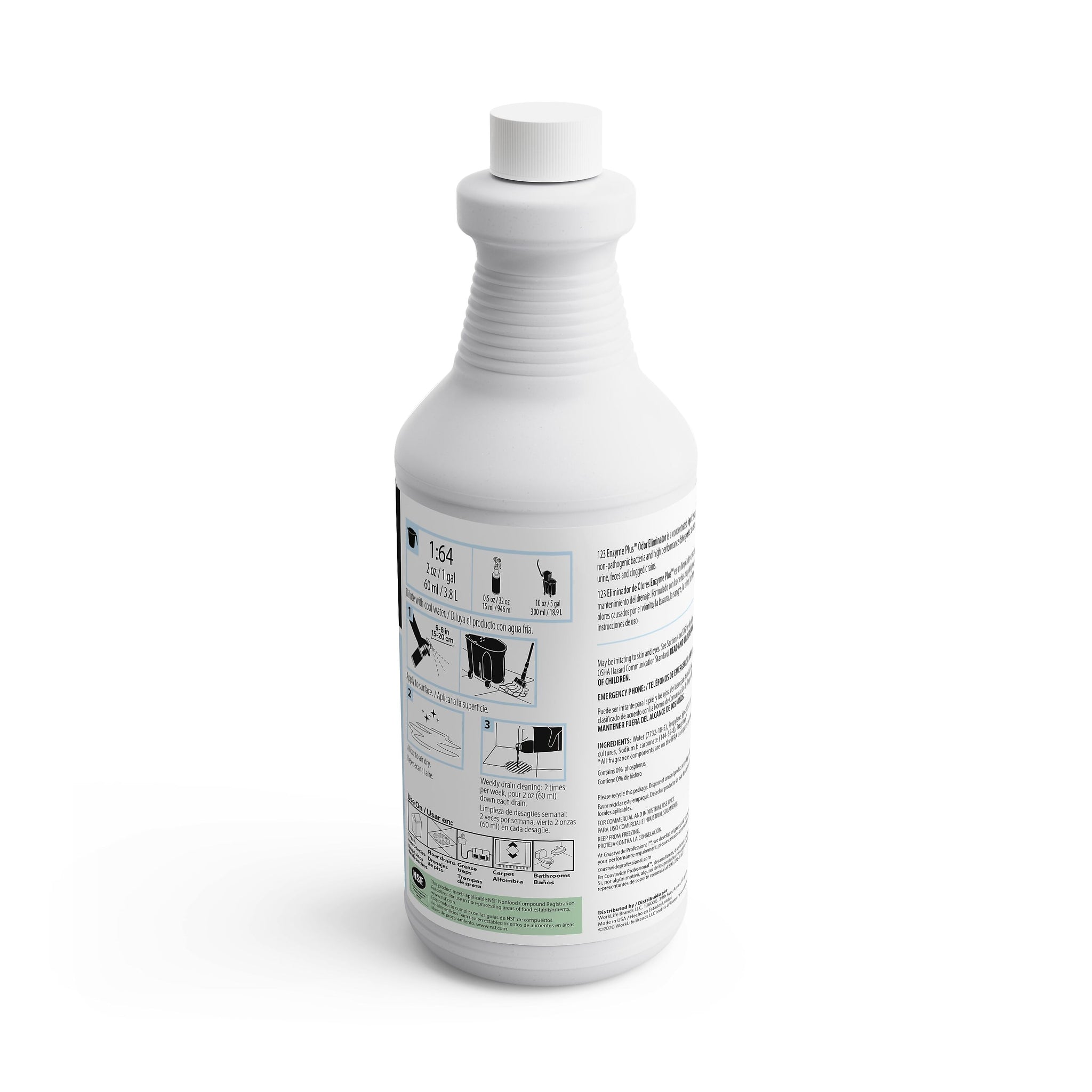 Coastwide Professional™ Odor Eliminator Enzyme Plus Concentrate, 0.95L, 6/Carton