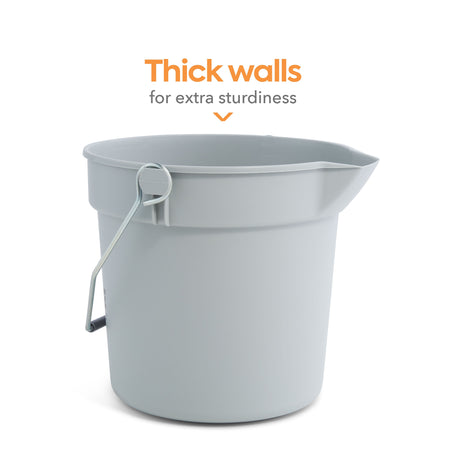 Coastwide Professional™ Plastic Bucket, 10 Quart, Gray