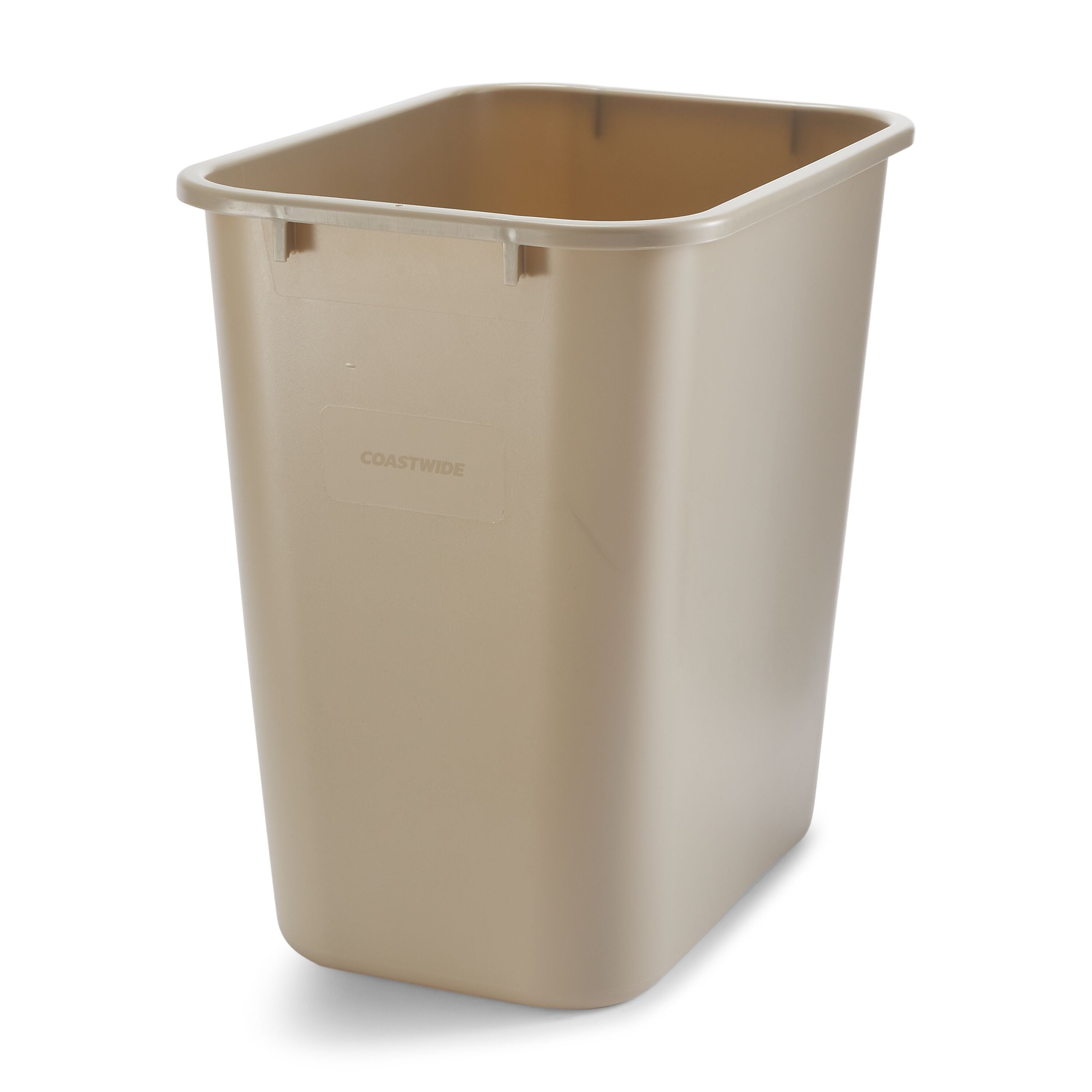 Coastwide Professional™ Plastic Trash Can, 7 Gallon, Beige