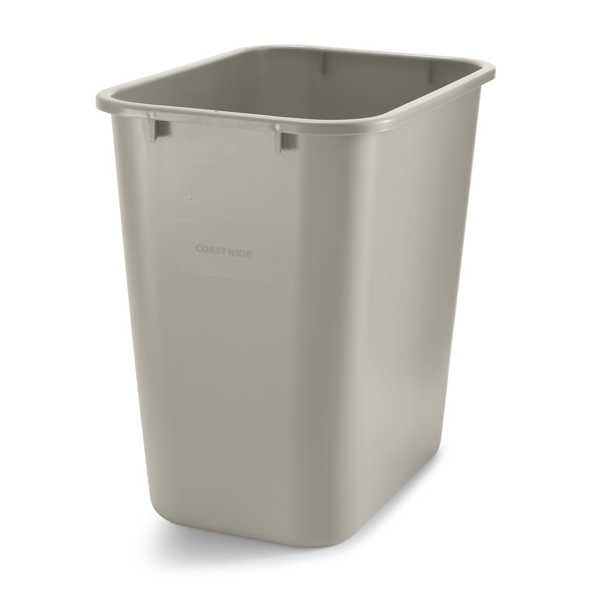 Coastwide Professional™ Plastic Trash Can, 7 Gallon, Beige