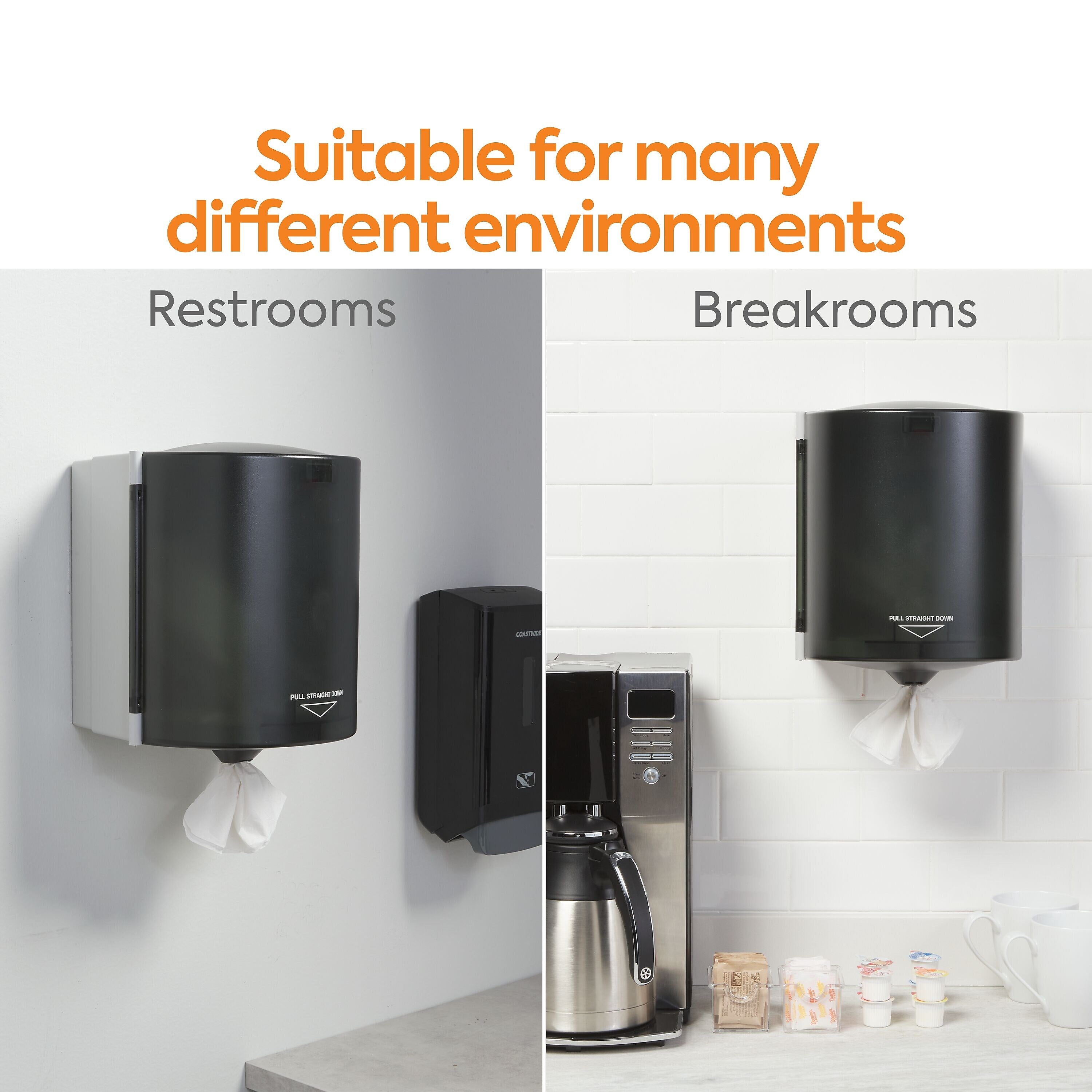 Coastwide Professional™ Recycled Centerpull Paper Towels, 2-ply, 600 Sheets/Roll, 6 Rolls/Carton