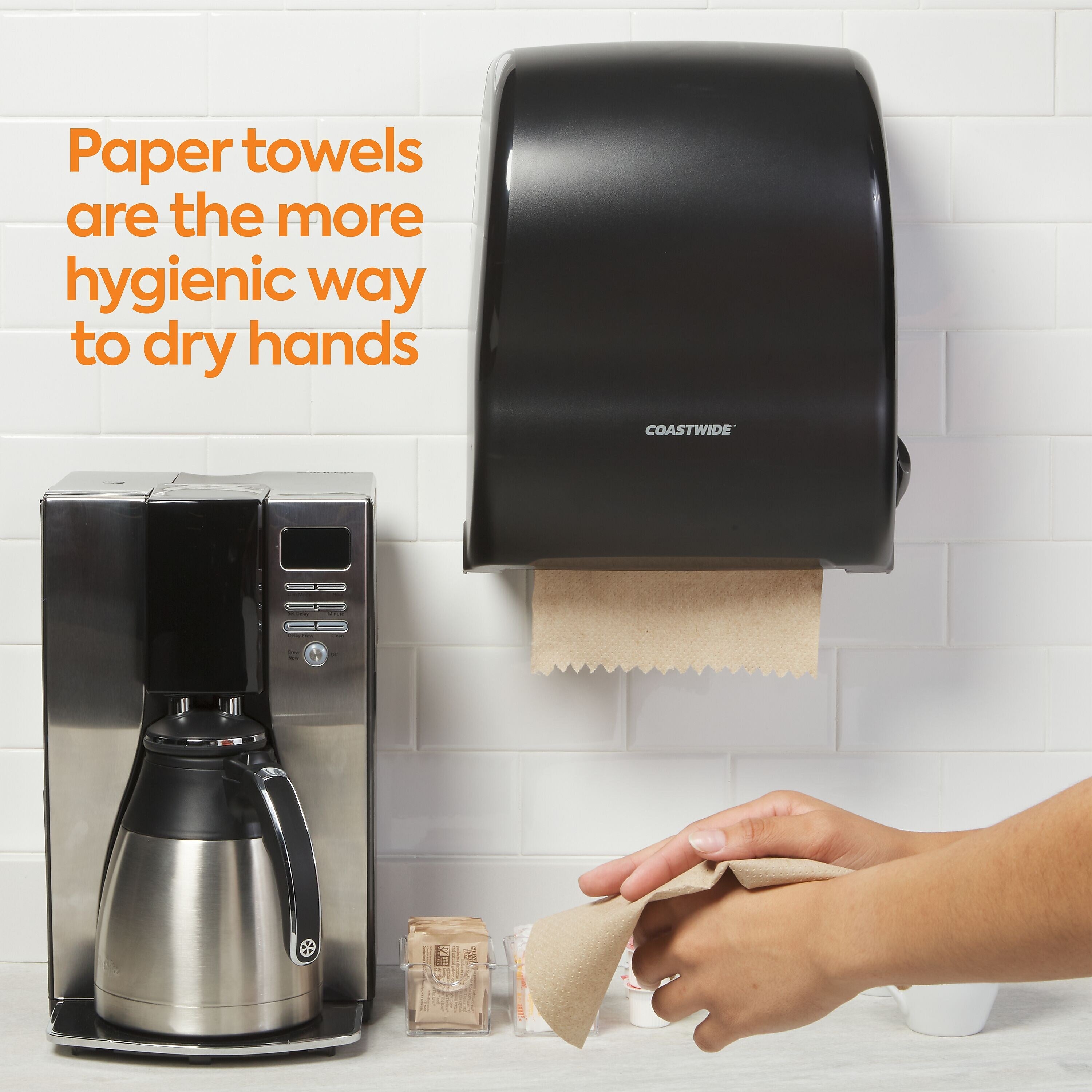 Coastwide Professional™ Recycled Hardwound Paper Towels, 1-Ply, 350 ft./Roll, 12 Rolls/Carton