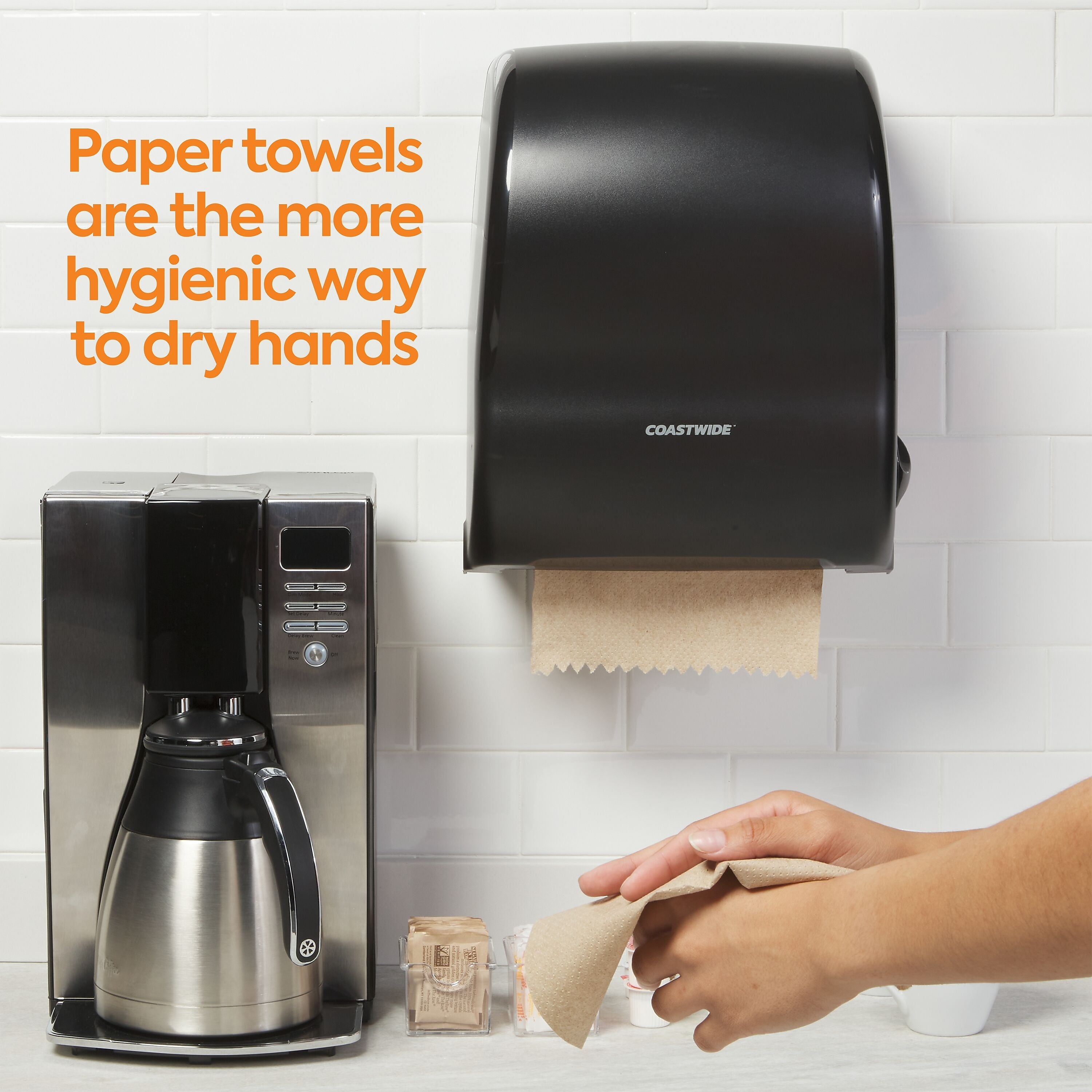 Coastwide Professional™ Recycled Hardwound Paper Towels, 1-Ply, 350 ft./Roll, 12 Rolls/Carton