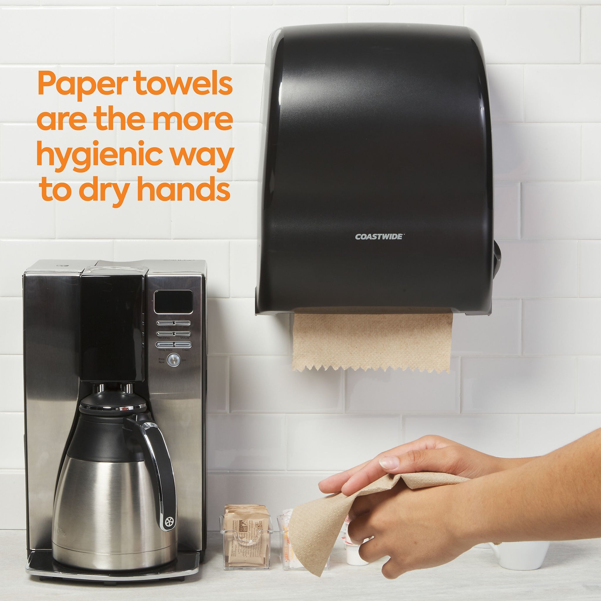 Coastwide Professional™ Recycled Hardwound Paper Towels, 1-Ply, 350 ft./Roll, 12 Rolls/Carton