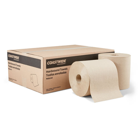 Coastwide Professional™ Recycled Hardwound Paper Towels, 1-ply, 800 ft./Roll, 6 Rolls/Carton