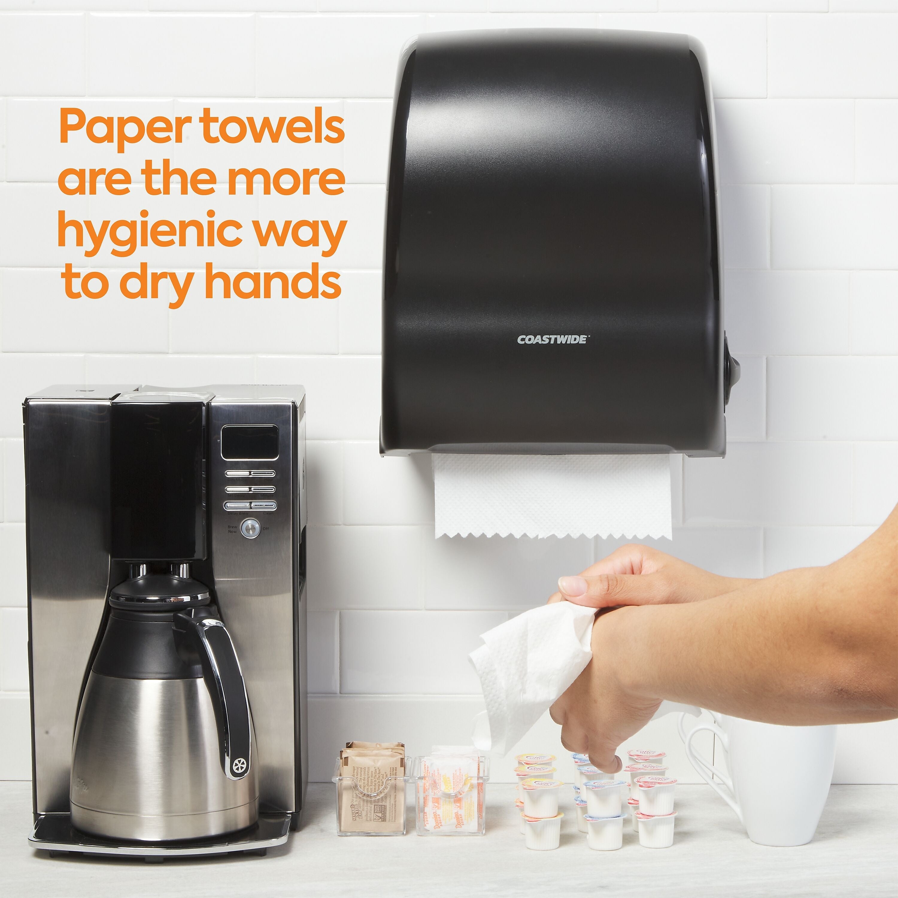 Coastwide Professional™ Recycled Hardwound Paper Towels, 1-Ply, 800 ft./Roll, 6 Rolls/Carton