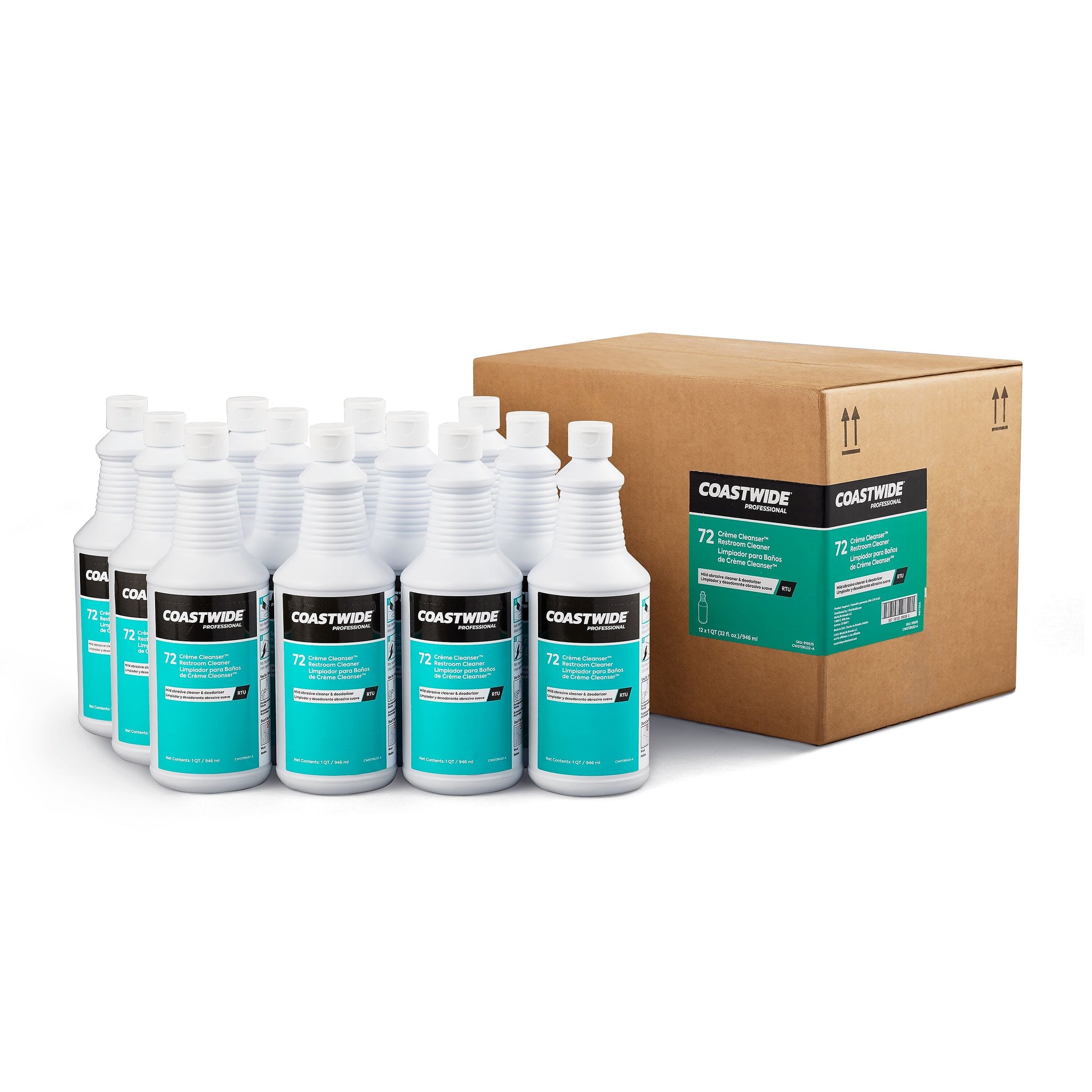 Coastwide Professional™ Restroom Cleaner Creme Cleanser™, Ready To Use, Mint Scent, 32 Oz., 12/Ct