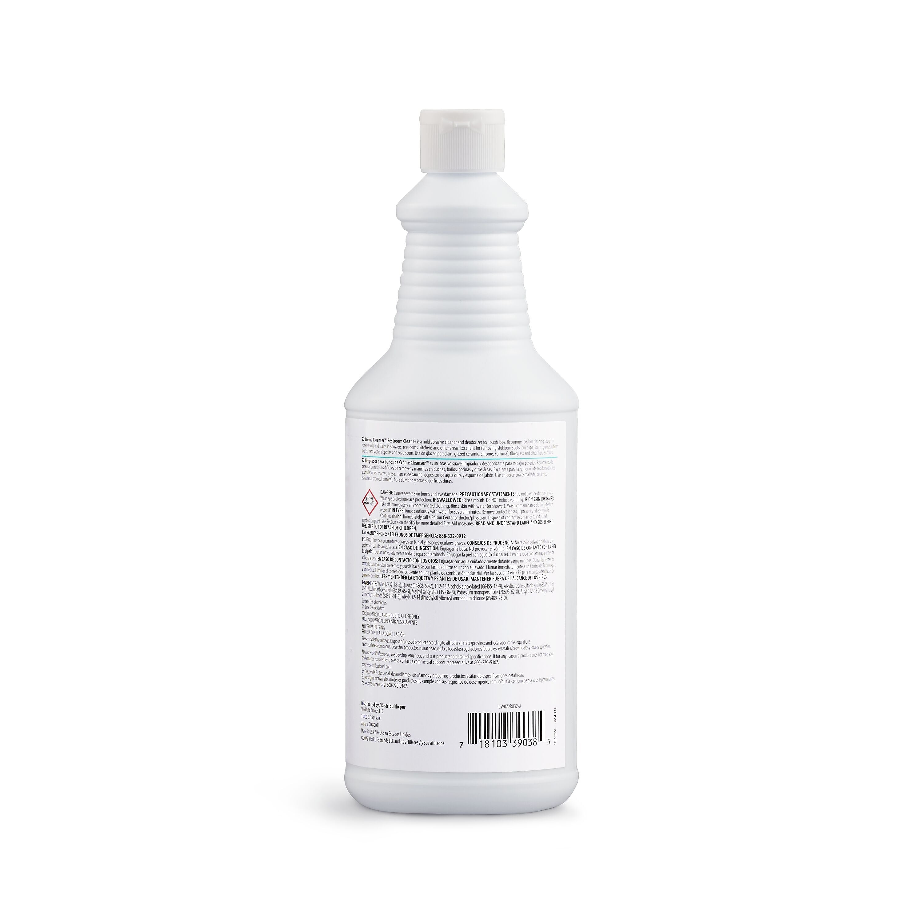 Coastwide Professional™ Restroom Cleaner Creme Cleanser™, Ready To Use, Mint Scent, 32 Oz., 12/Ct