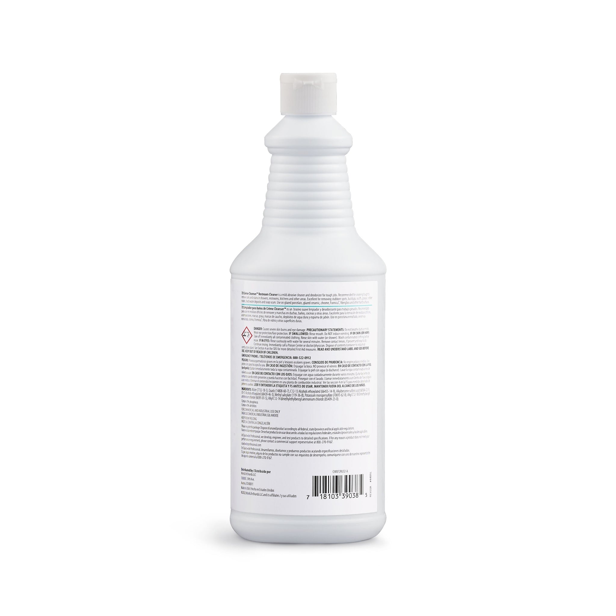 Coastwide Professional™ Restroom Cleaner Creme Cleanser™, Ready To Use, Mint Scent, 32 Oz., 12/Ct