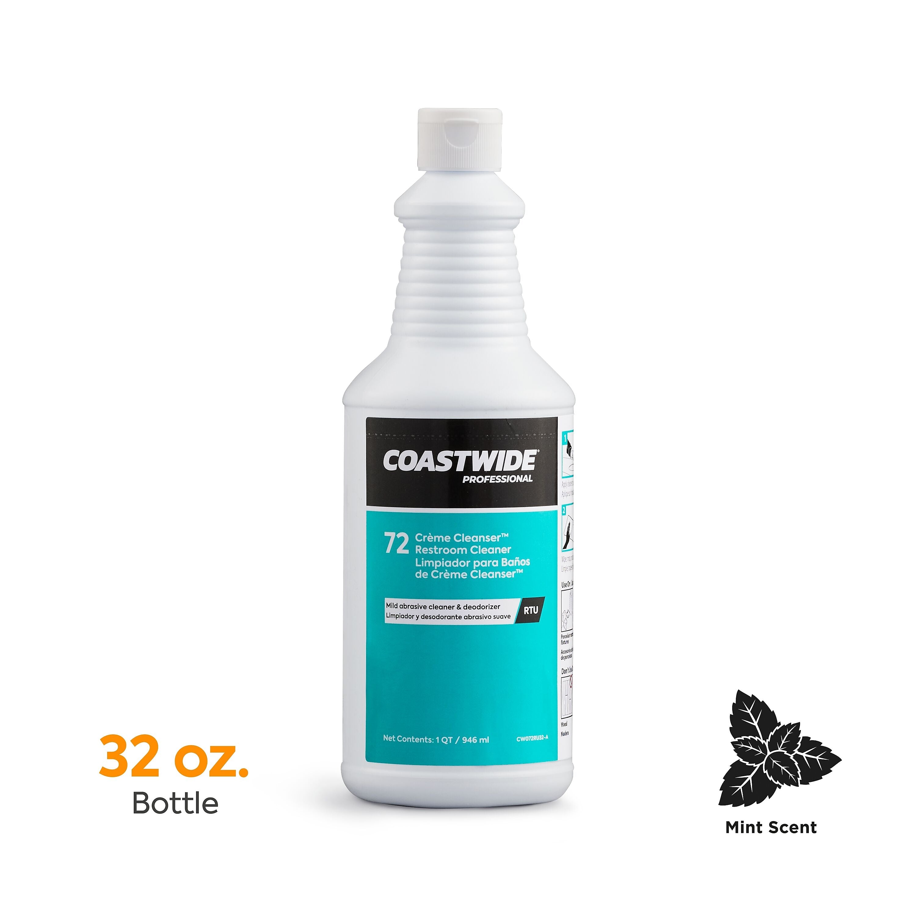 Coastwide Professional™ Restroom Cleaner Creme Cleanser™, Ready To Use, Mint Scent, 32 Oz.