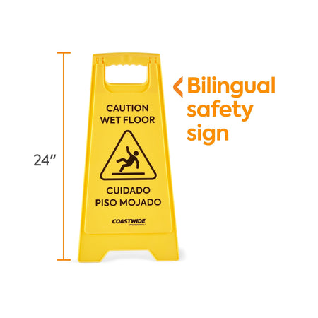 Coastwide Professional™ Safety Awareness Floor Sign, Yellow