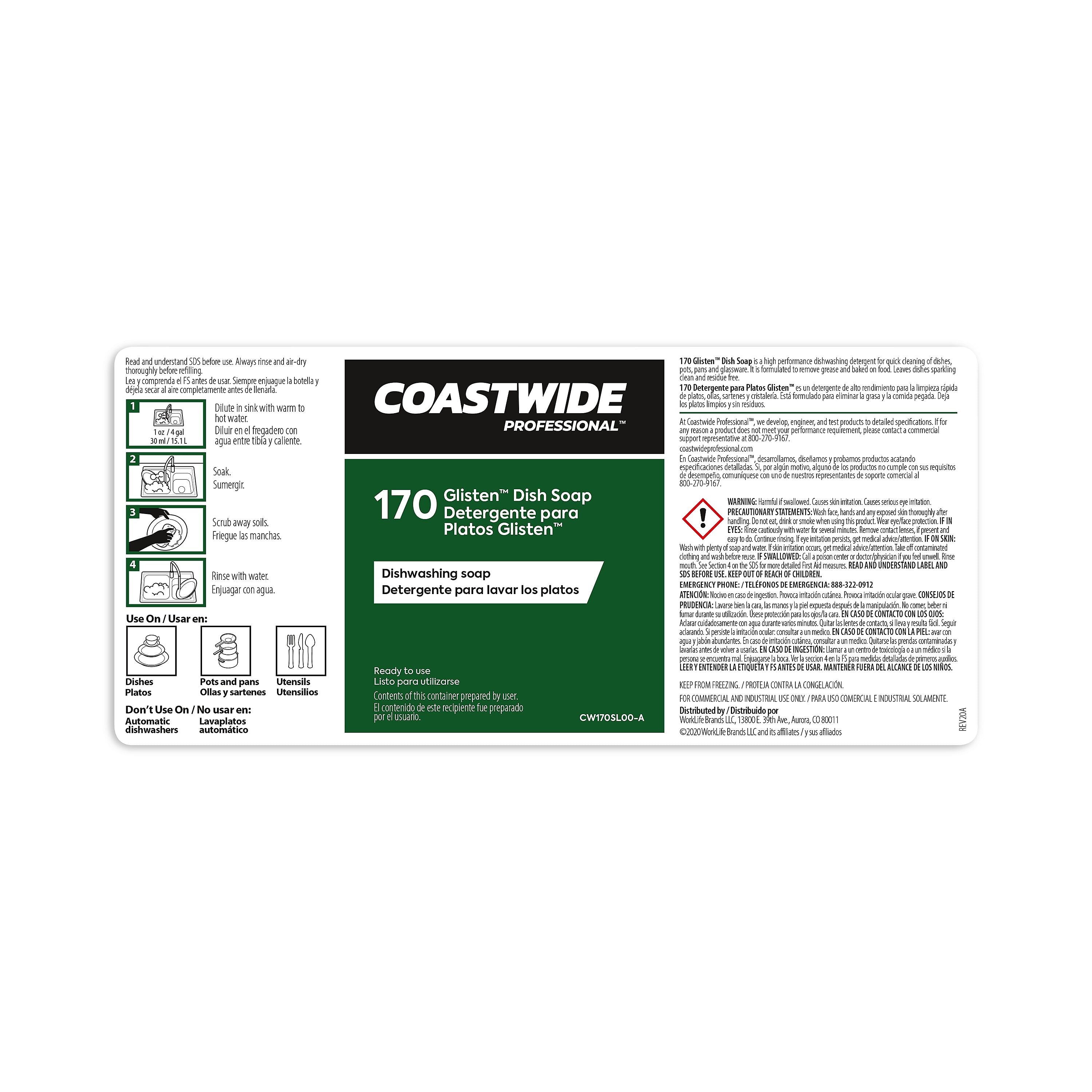 Coastwide Professional™ Secondary Label for Glisten Manual Dish Soap