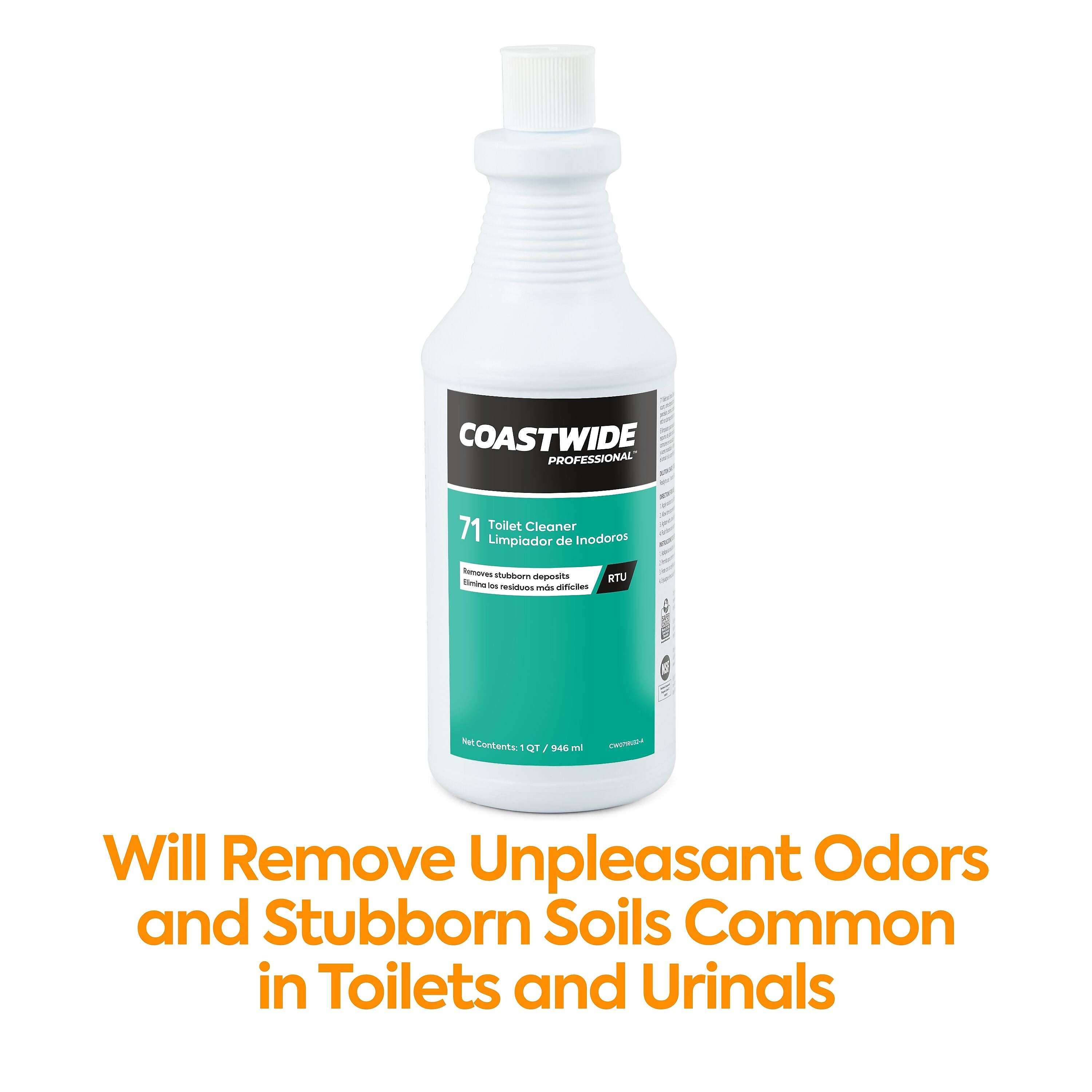 Coastwide Professional Toilet and Urinal Cleaner 71, 0.95L, 6/Carton