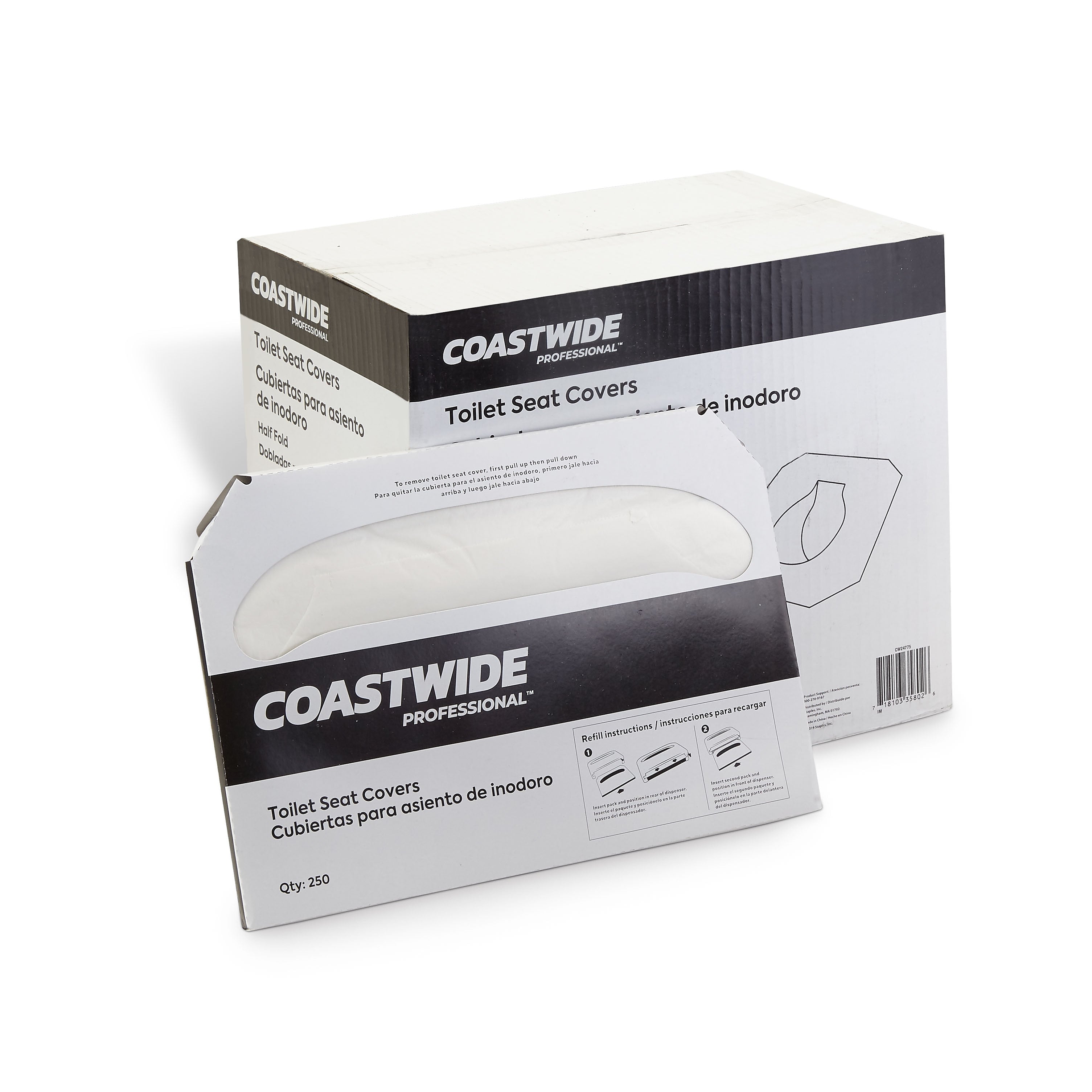 Coastwide Professional™ Toilet Seat Covers, 0.87