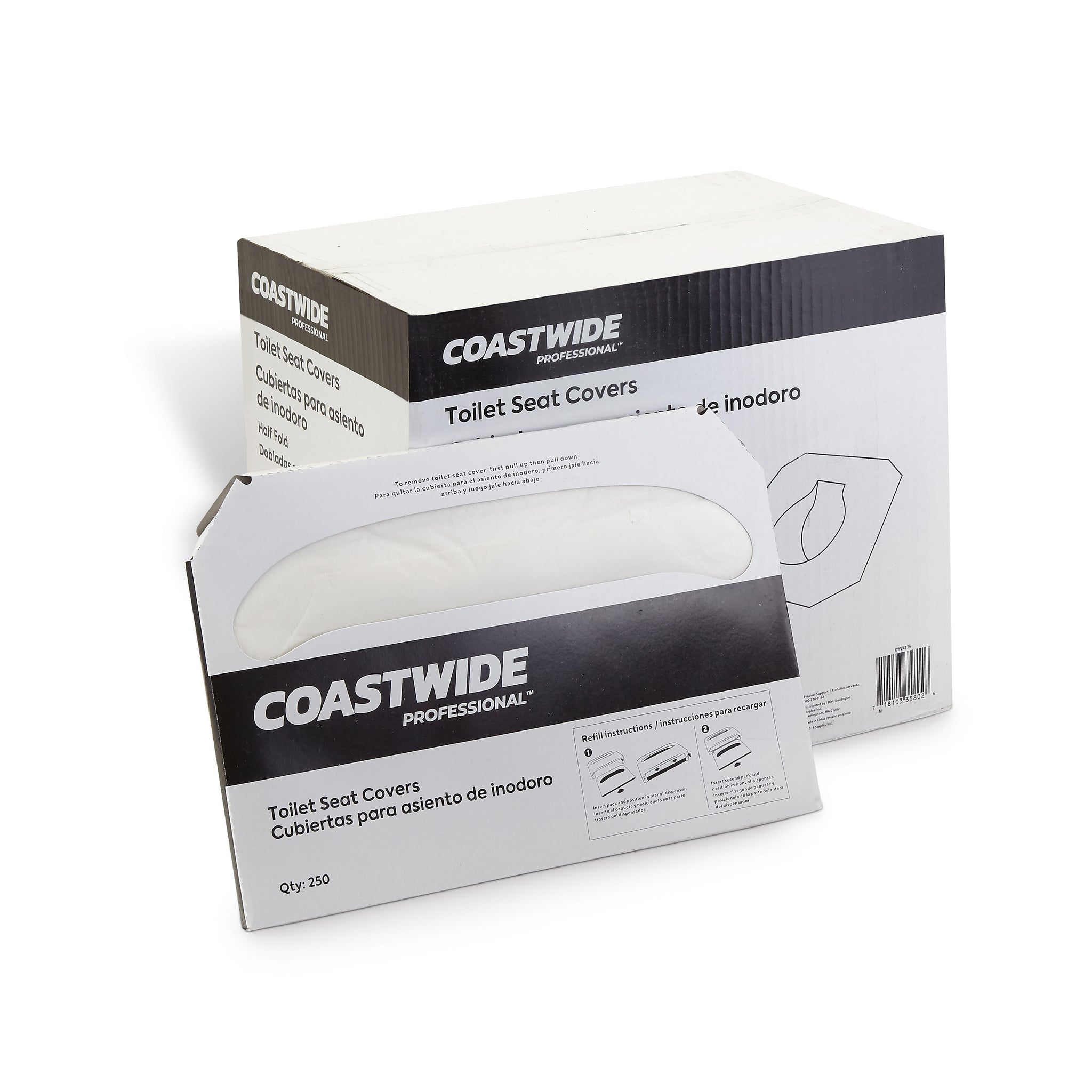 Coastwide Professional™ Toilet Seat Covers, 0.87