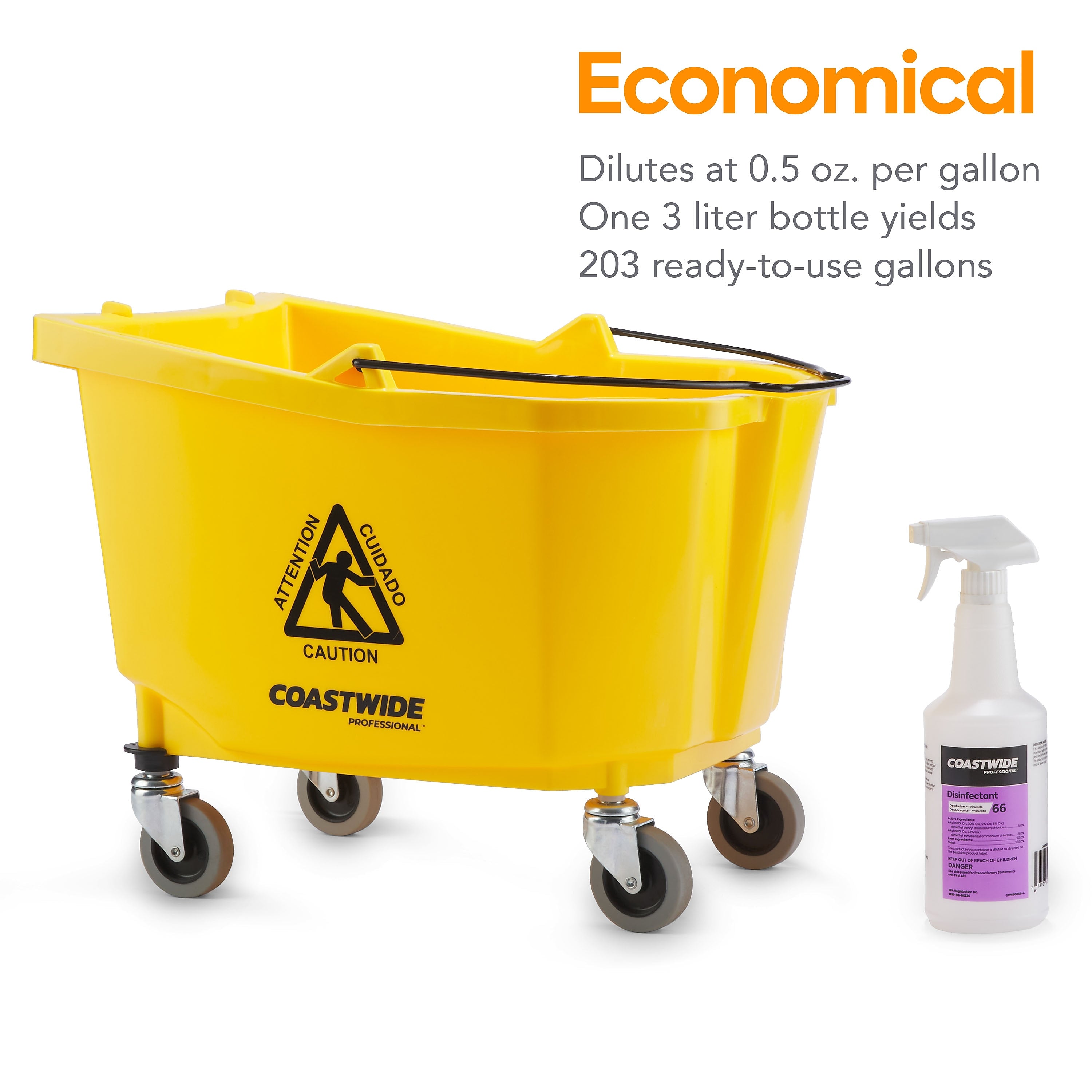 Coastwide Professional™ Virustat DC Plus Disinfectant Cleaner Concentrate for EasyConnect, 3L, 2/Pack