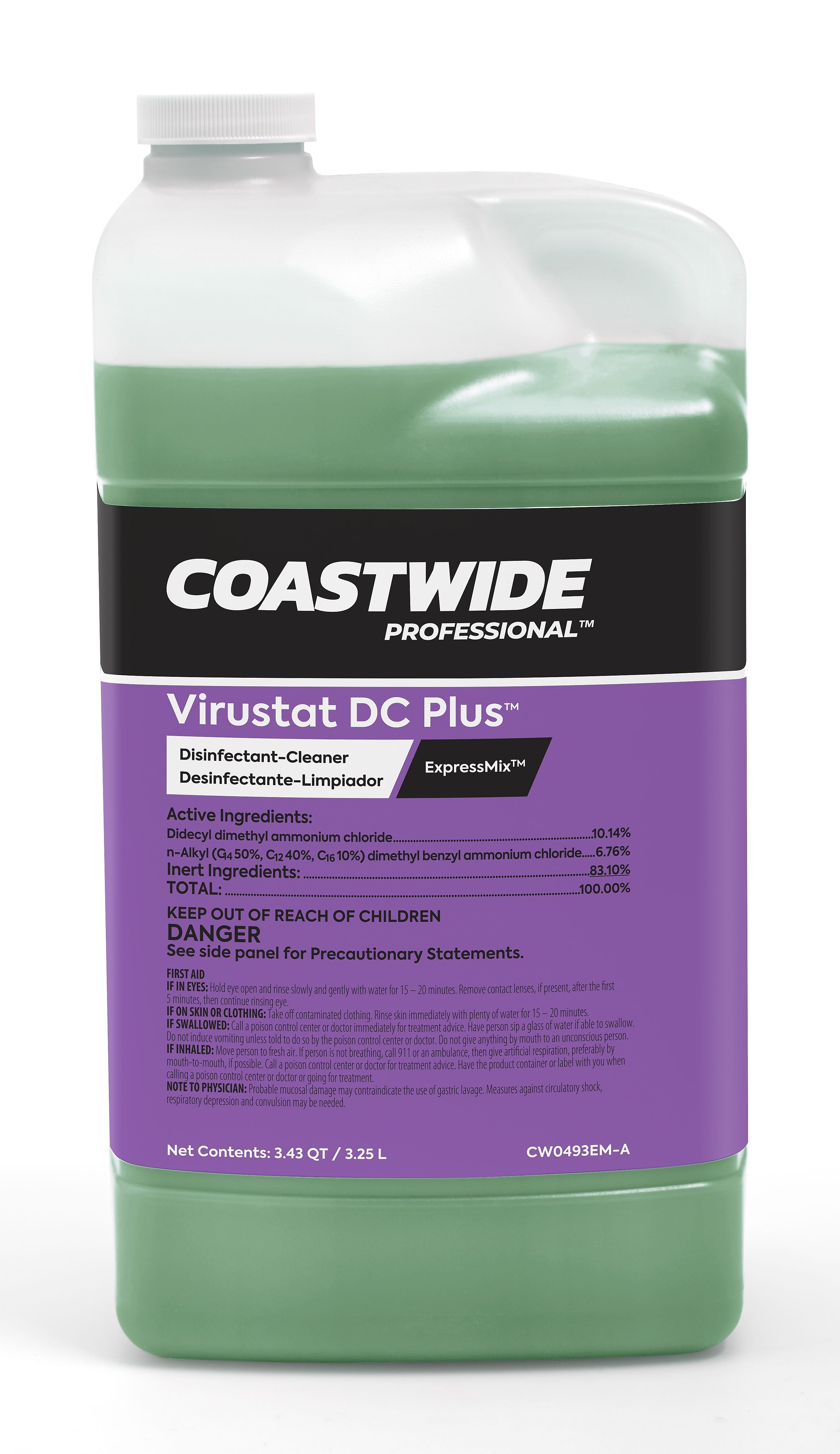 Coastwide Professional™ Virustat DC Plus Disinfectant Cleaner Concentrate for ExpressMix, 3.25L, 2/Pack
