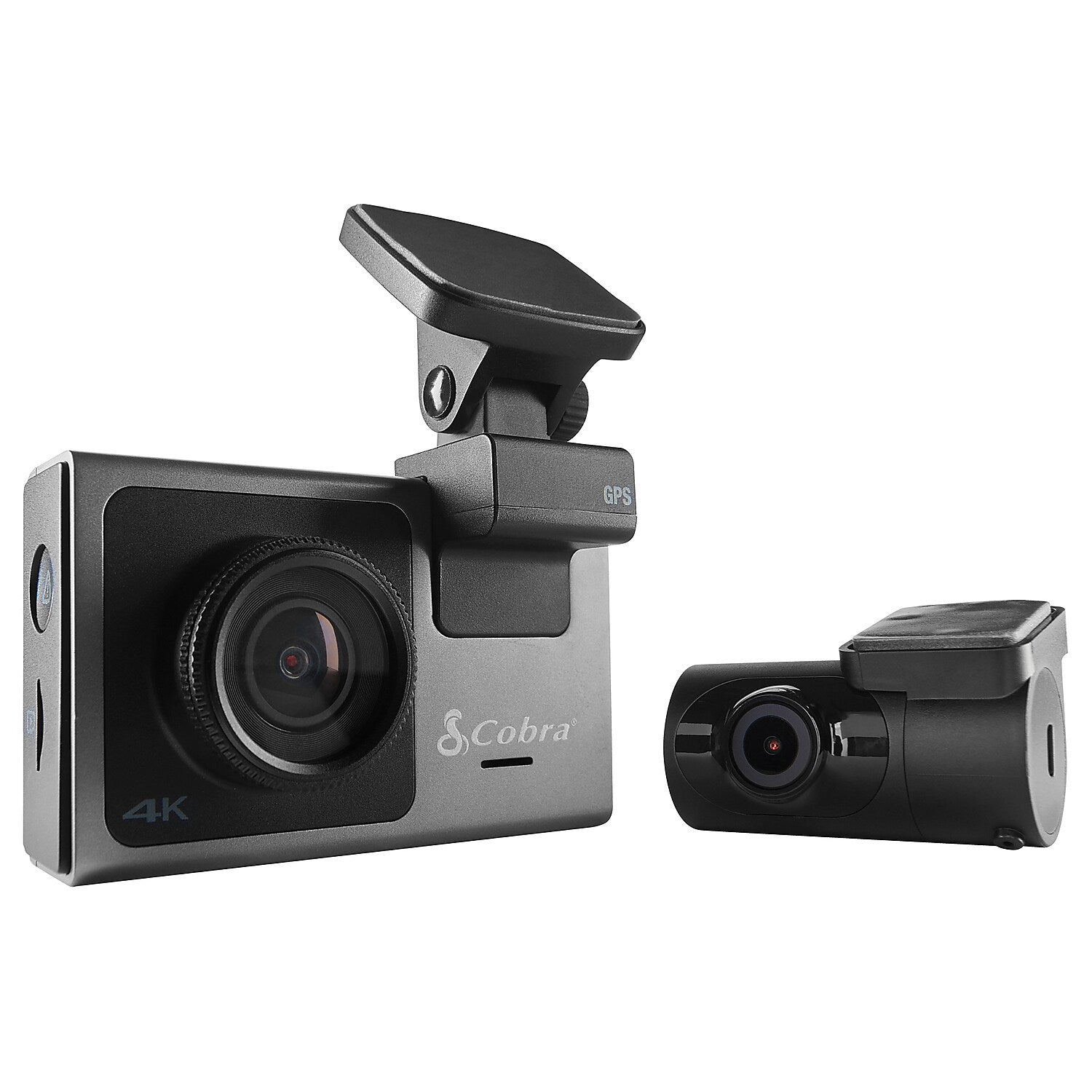Cobra Ultimate Smart 4K Ultra HD Dash Cam with 1080p Full HD Rear View Camera, GPS, BT, Dual-Band Wi-Fi & Alexa, Black