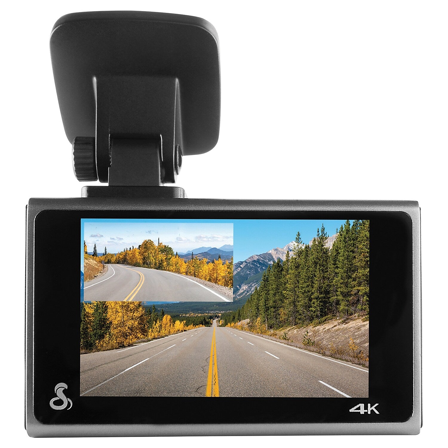 Cobra Ultimate Smart 4K Ultra HD Dash Cam with 1080p Full HD Rear View Camera, GPS, BT, Dual-Band Wi-Fi & Alexa, Black