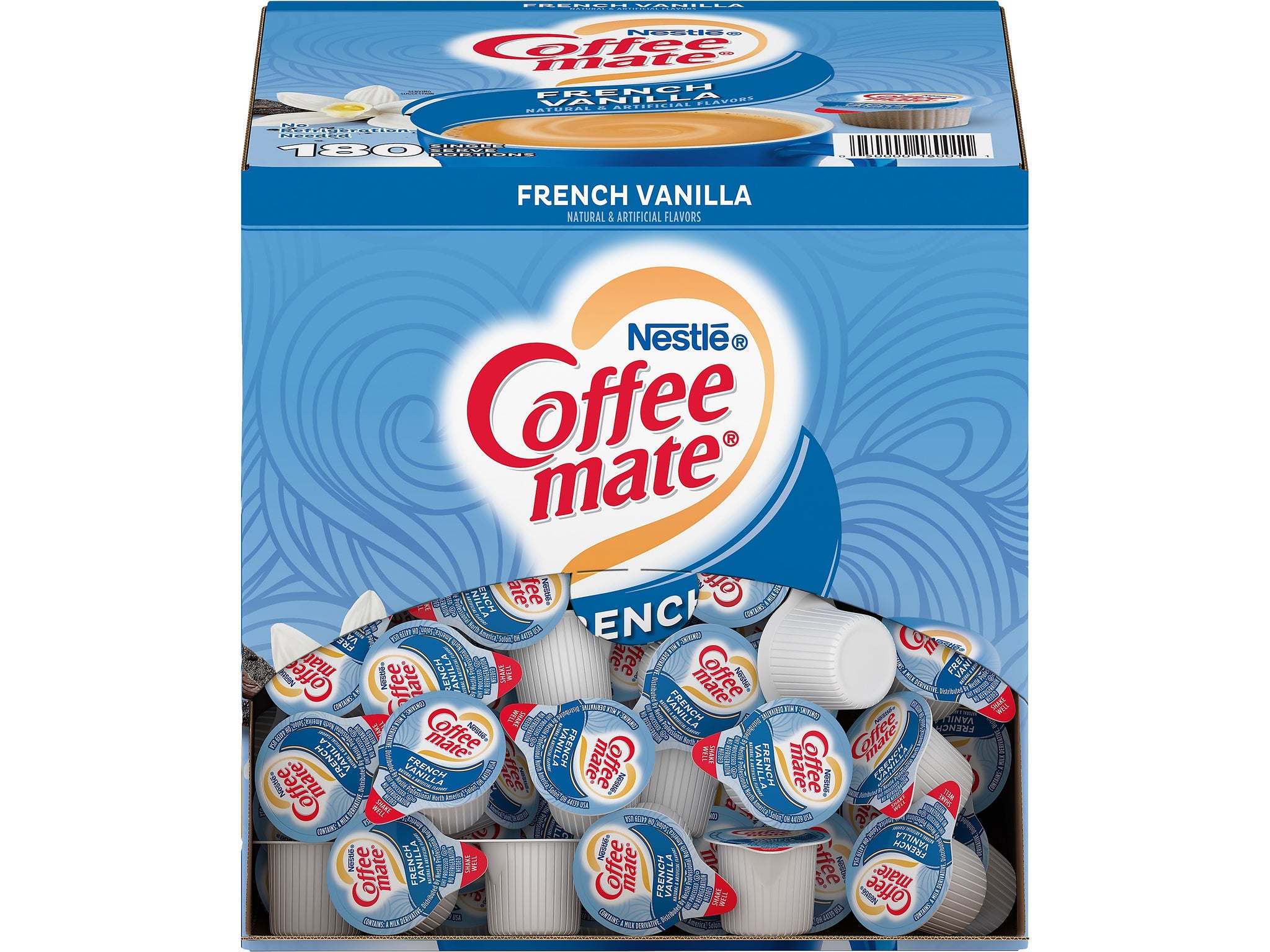 Coffee mate French Vanilla Dairy Free Liquid Creamer, 0.38 oz., 180/Box