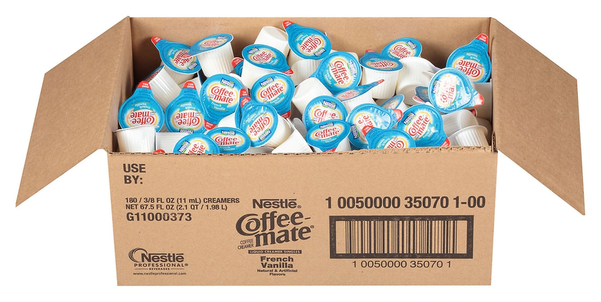 Coffee mate French Vanilla Dairy Free Liquid Creamer, 0.38 oz., 180/Box