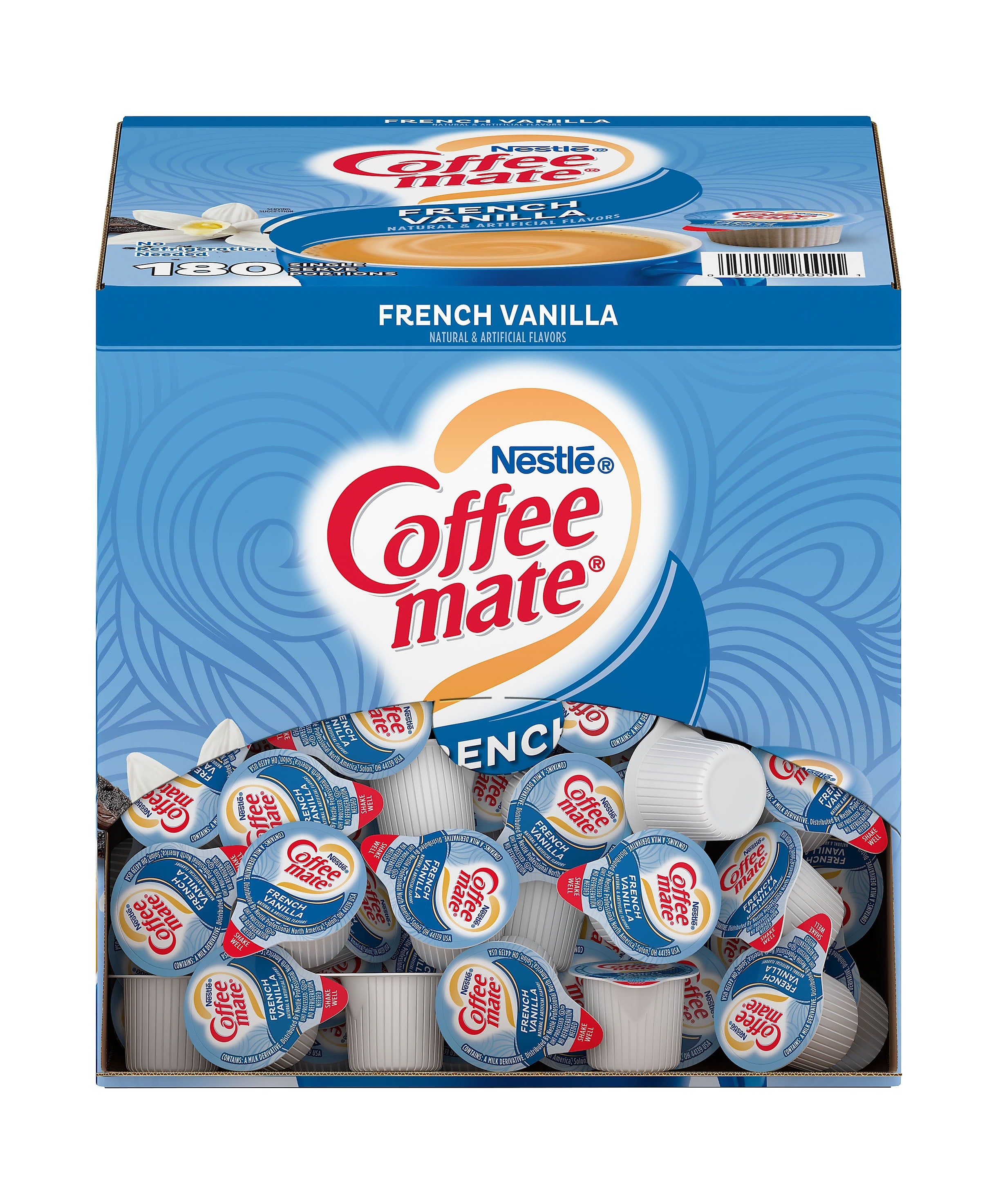Coffee mate French Vanilla Dairy Free Liquid Creamer, 0.38 oz., 180/Box