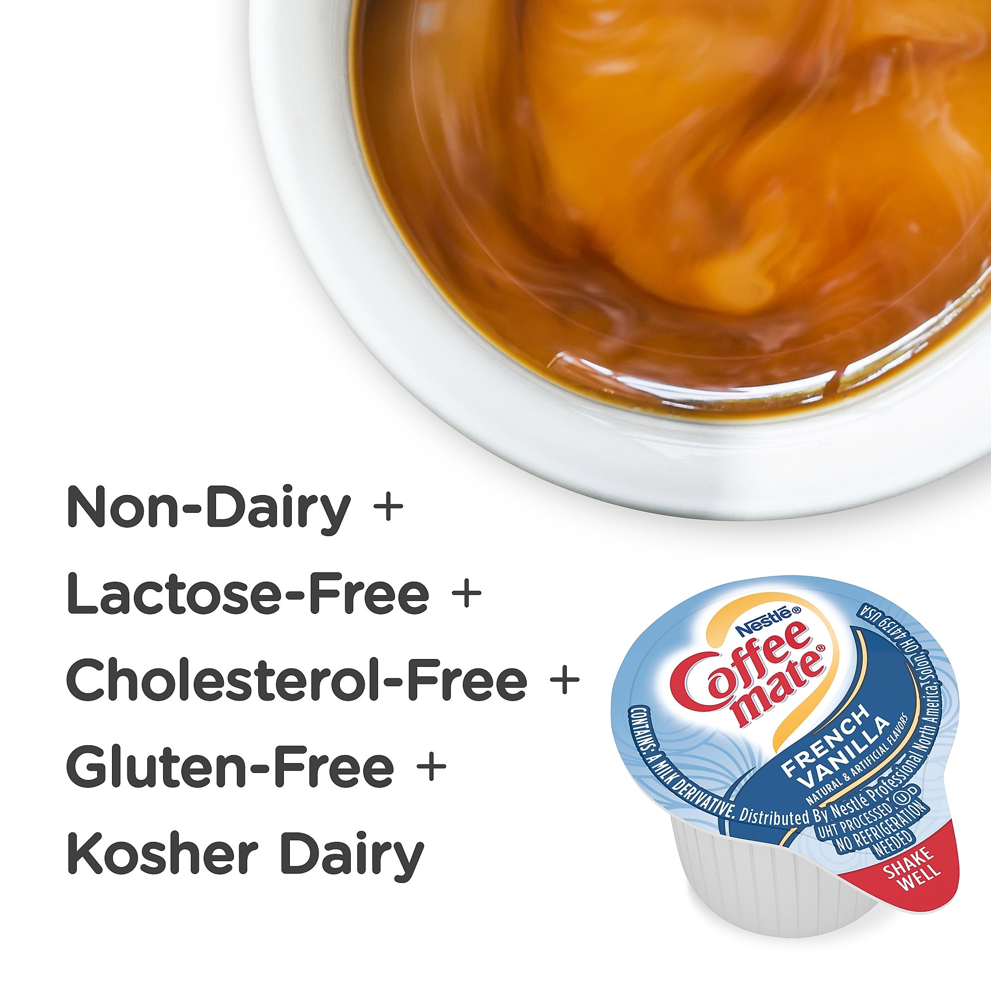 Coffee mate French Vanilla Liquid Creamer, 0.38 Oz., 50/Box