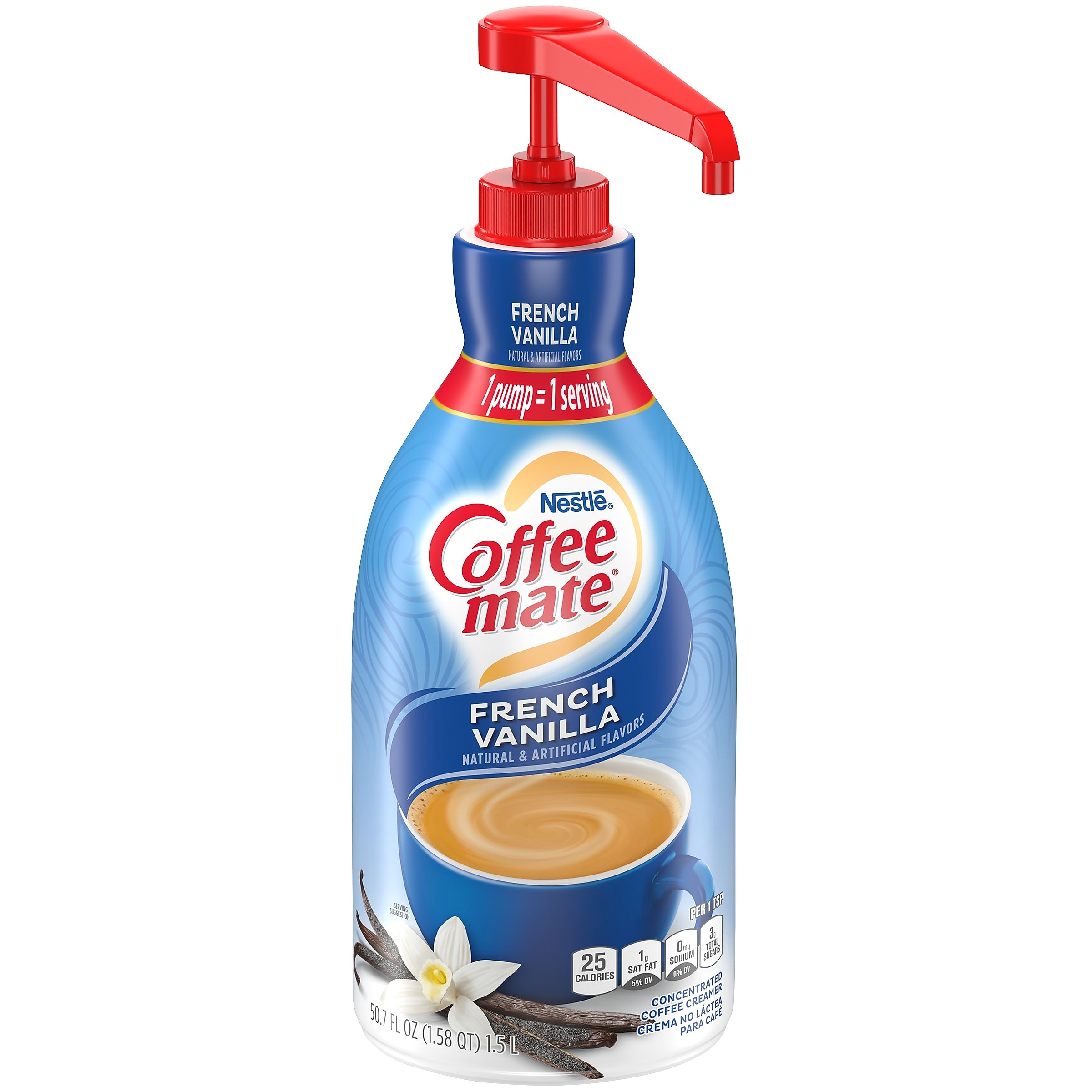 Coffee mate French Vanilla Liquid Creamer, 50.7 Oz.