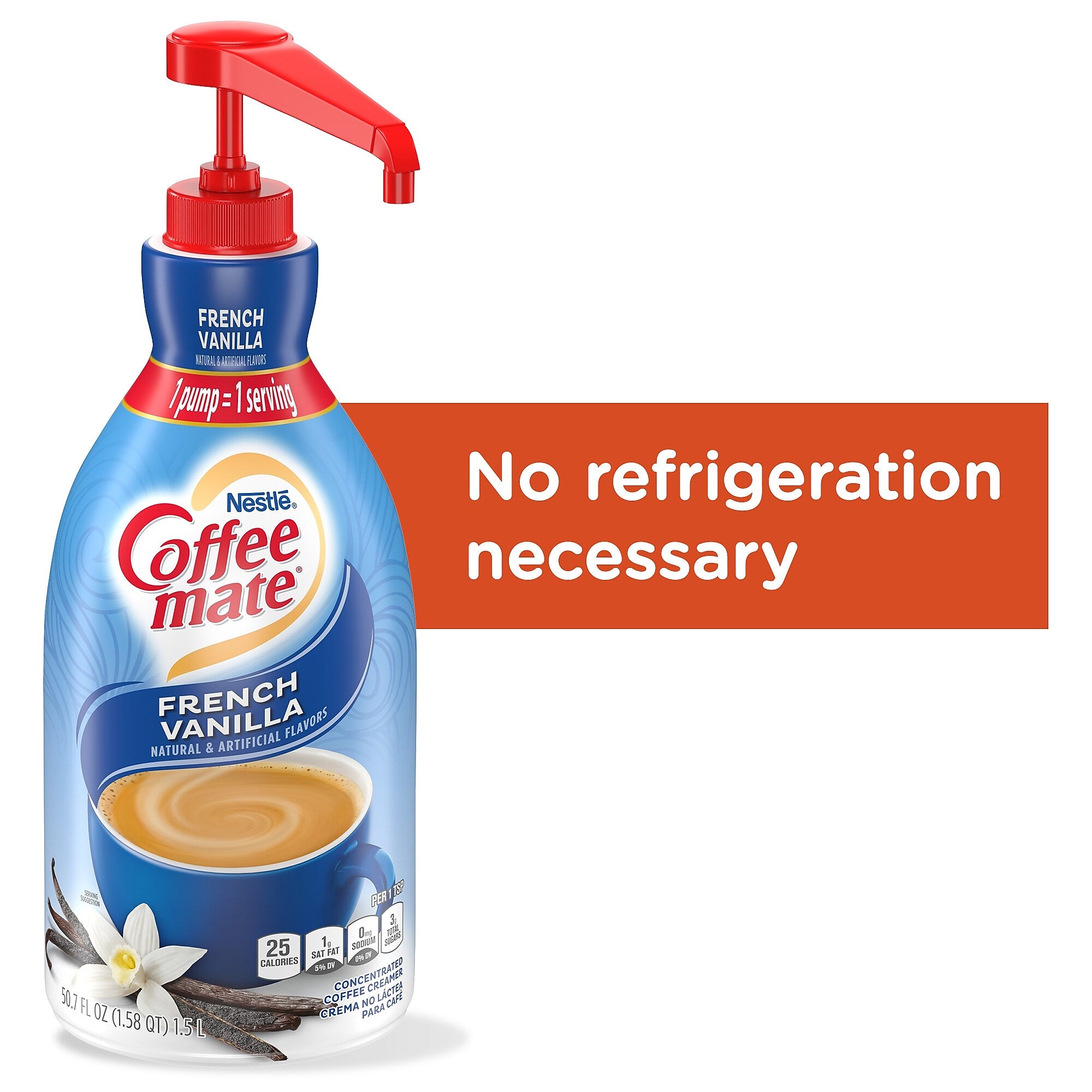 Coffee mate French Vanilla Liquid Creamer, 50.7 oz.