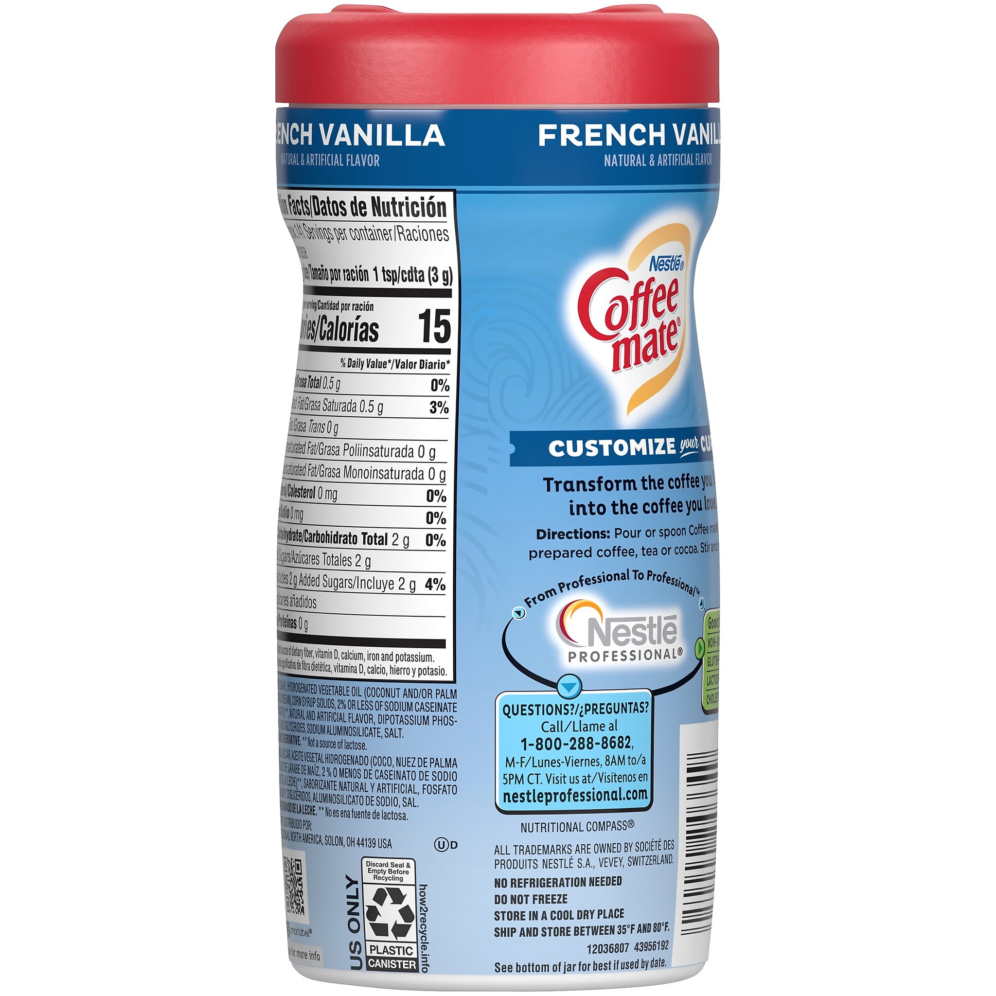 Coffee mate French Vanilla Powdered Creamer, 15 Oz.