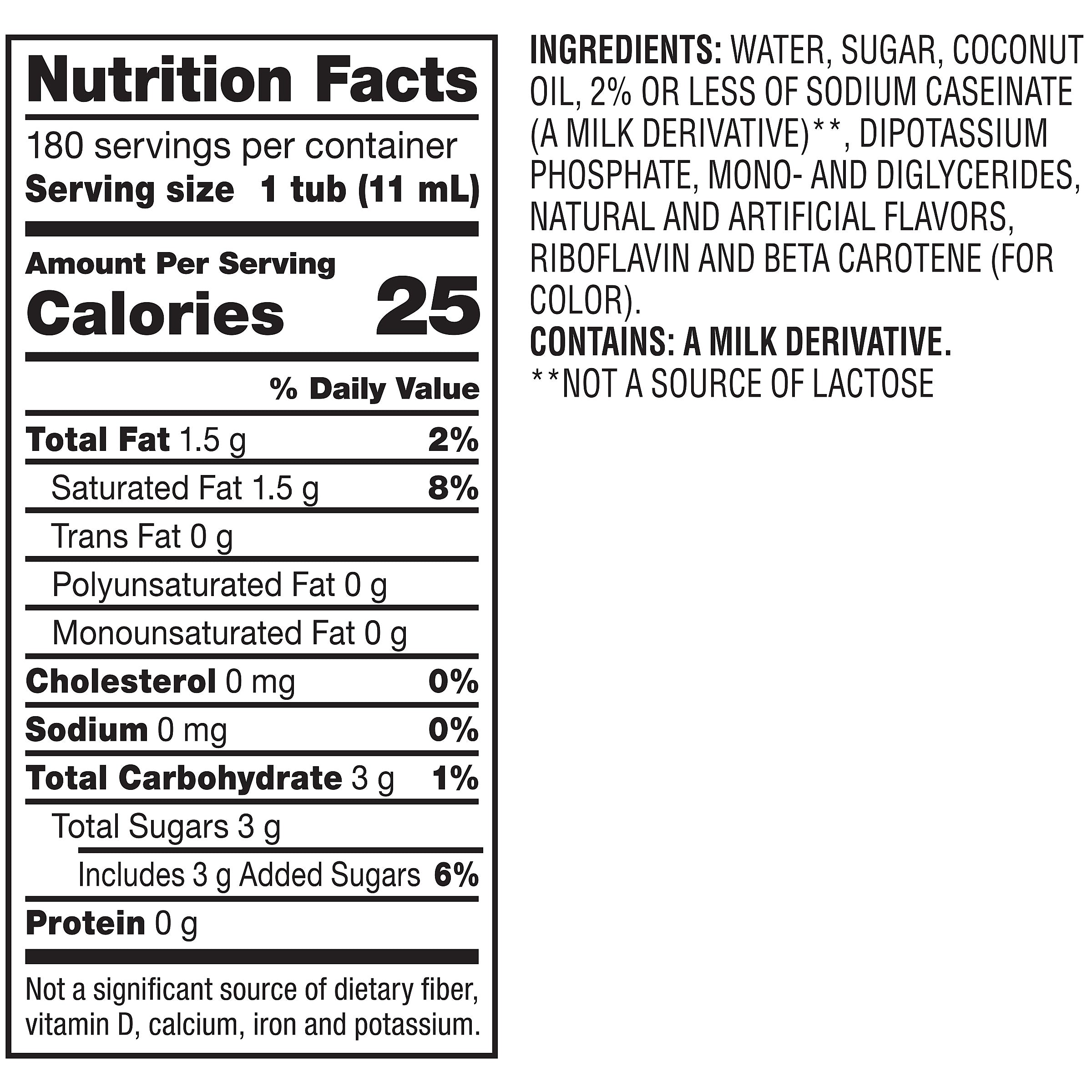 Coffee mate Hazelnut Liquid Creamer, 0.38 oz., 180/Carton
