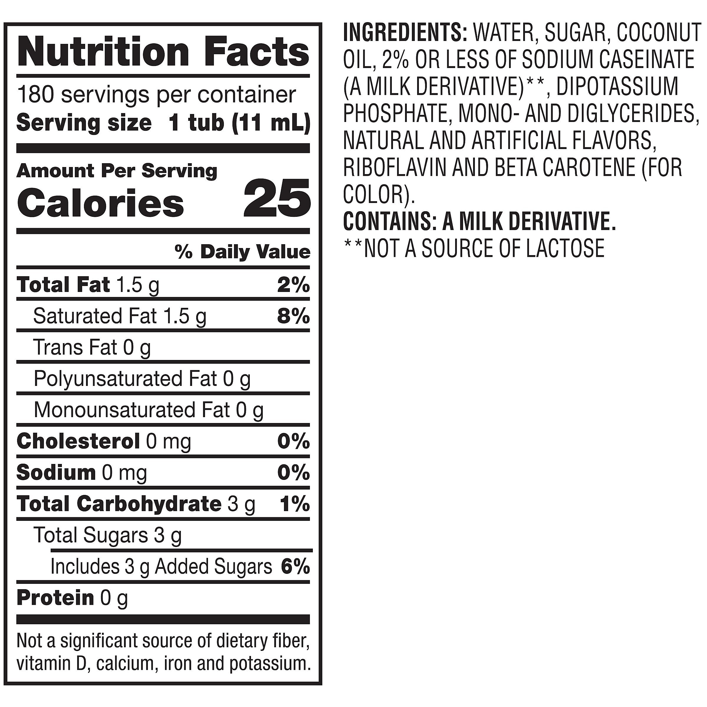 Coffee mate Hazelnut Liquid Creamer, 0.38 oz., 180/Carton