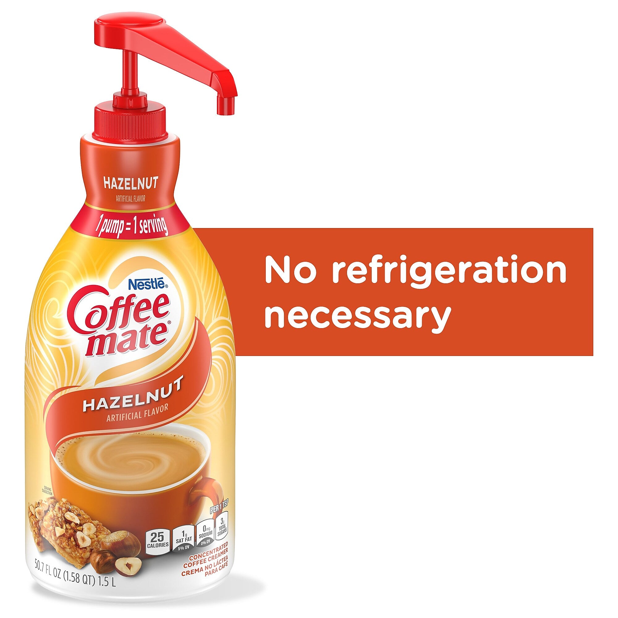 Coffee mate Hazelnut Liquid Creamer, 50.7 oz.