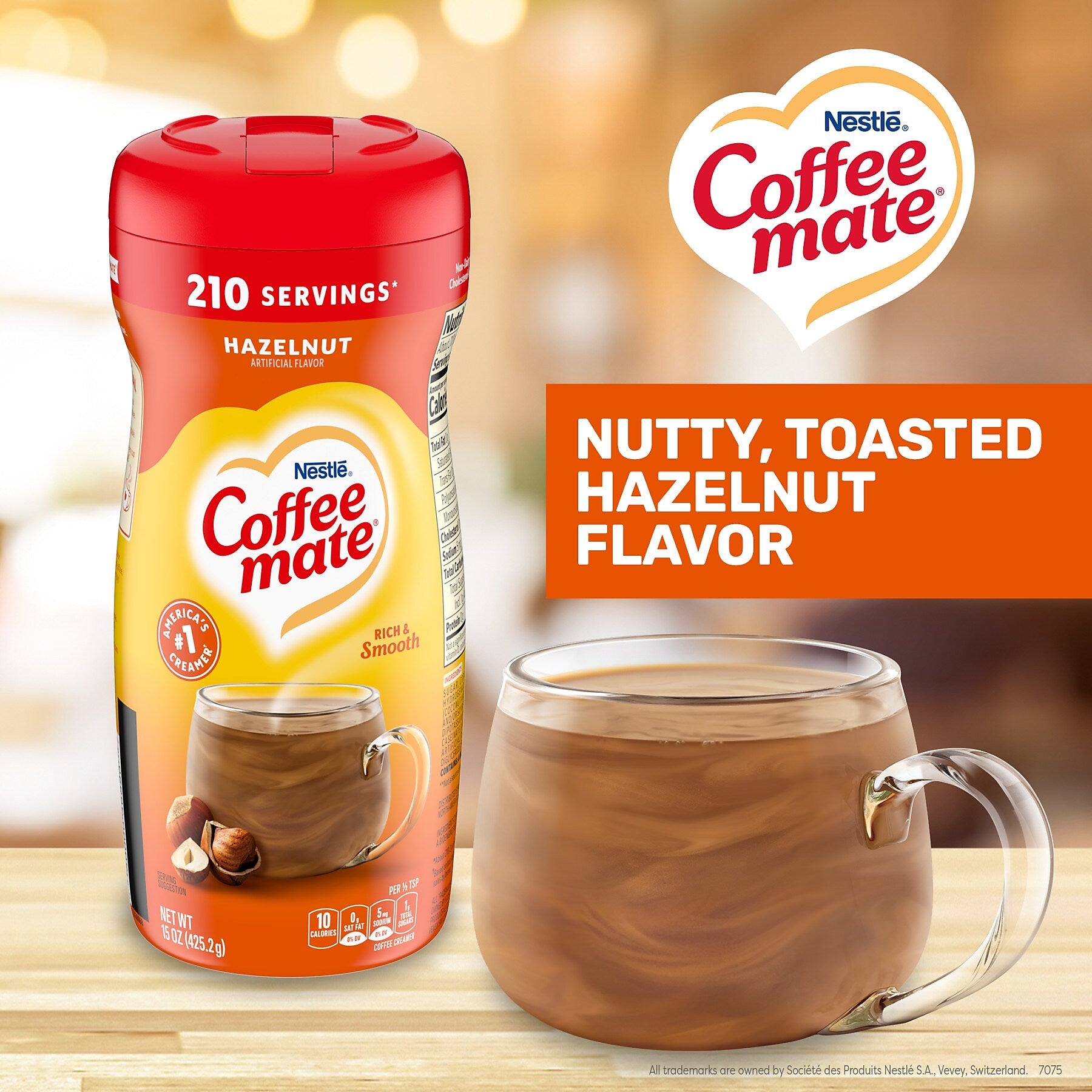 Coffee mate Hazelnut Powdered Creamer, 15 Oz.