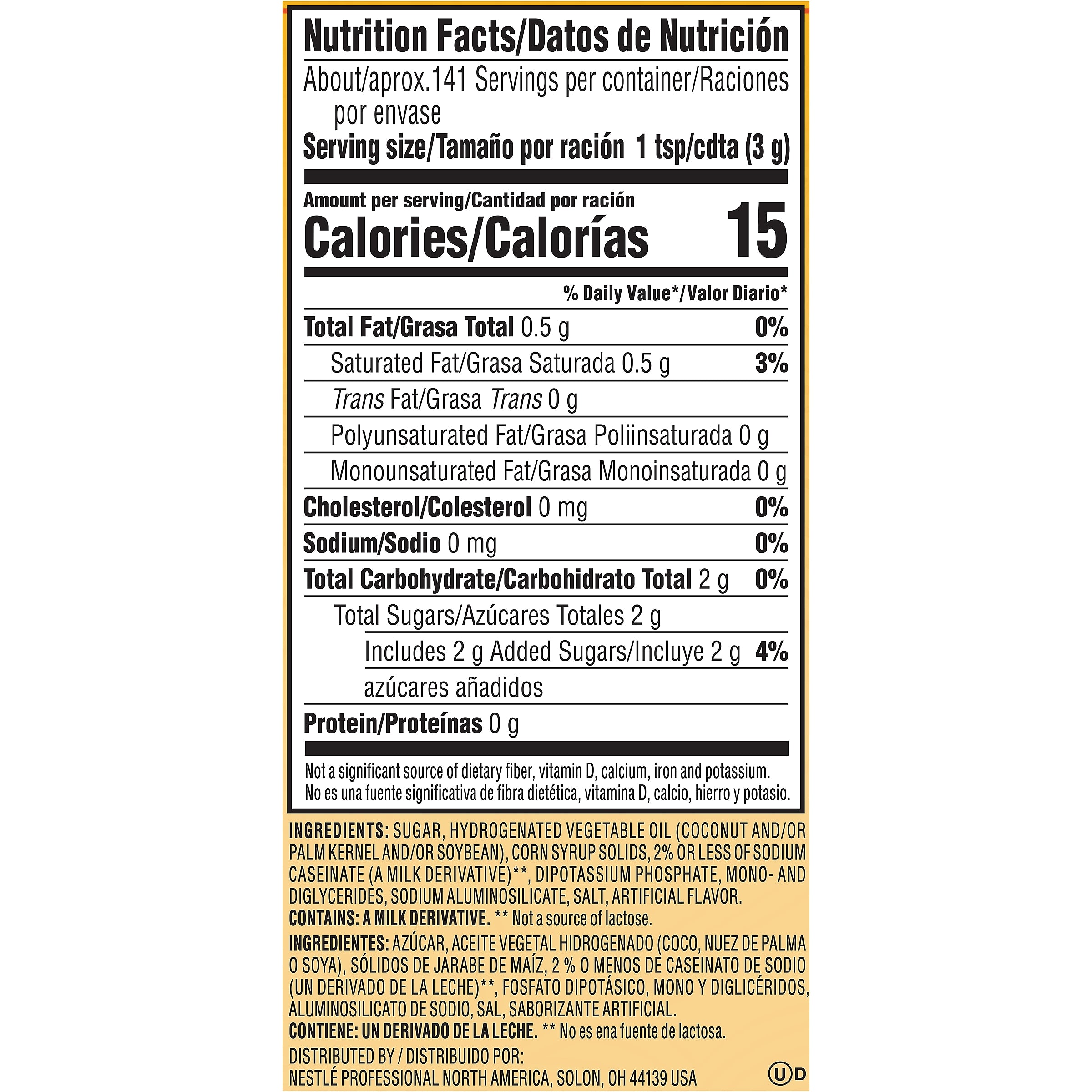 Coffee mate Hazelnut Powdered Creamer, 15 Oz.