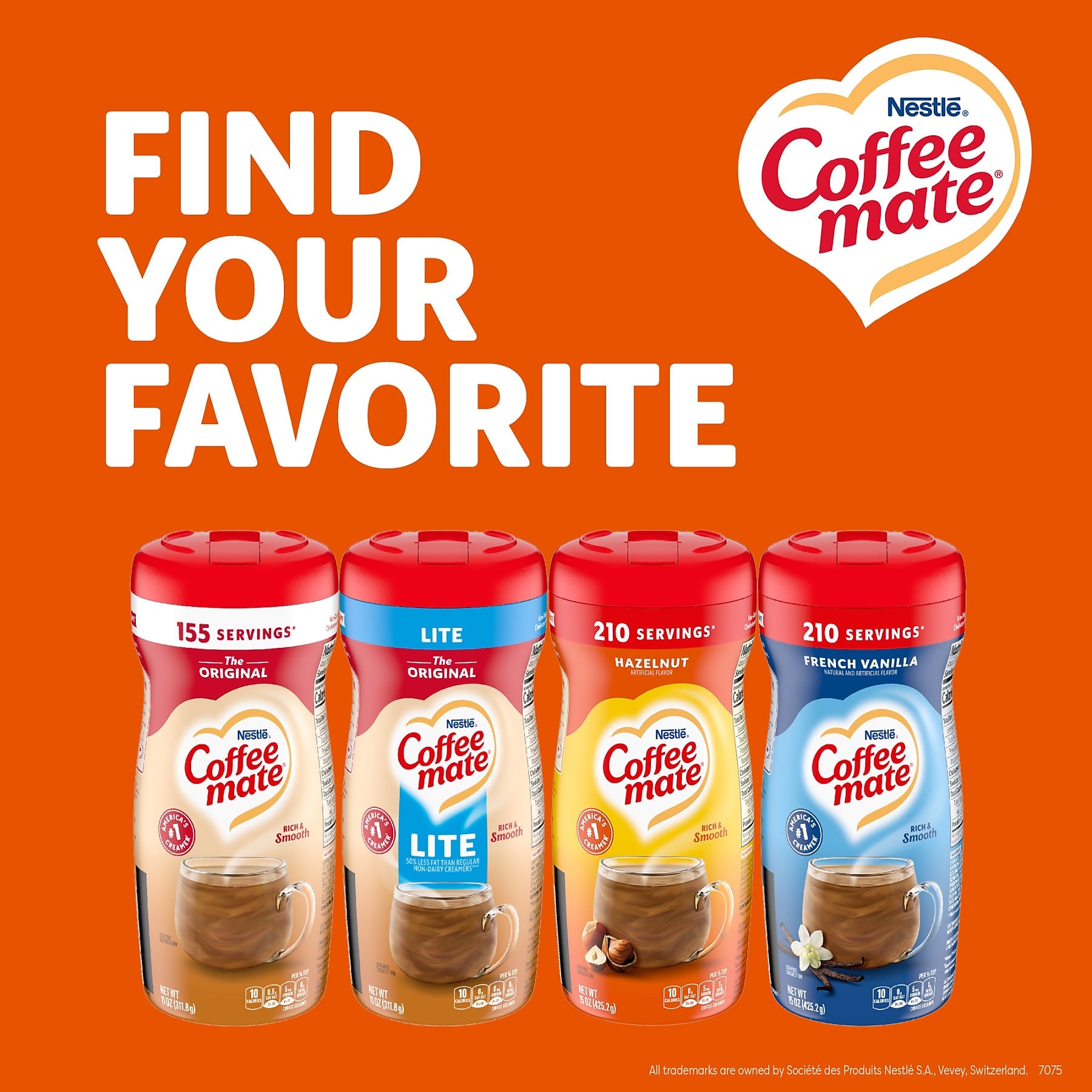 Coffee mate Hazelnut Powdered Creamer, 15 Oz.