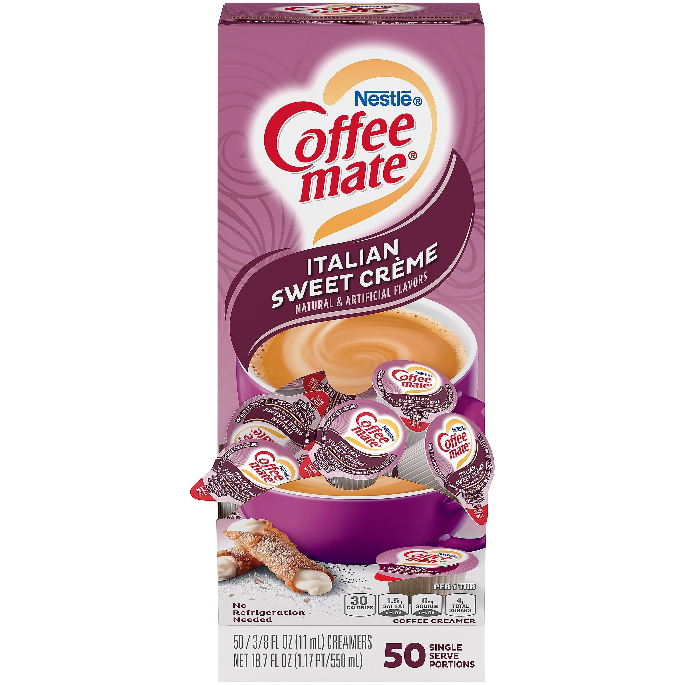 Coffee mate Italian Sweet Creme Liquid Creamer, 0.38 Oz., 50/Box