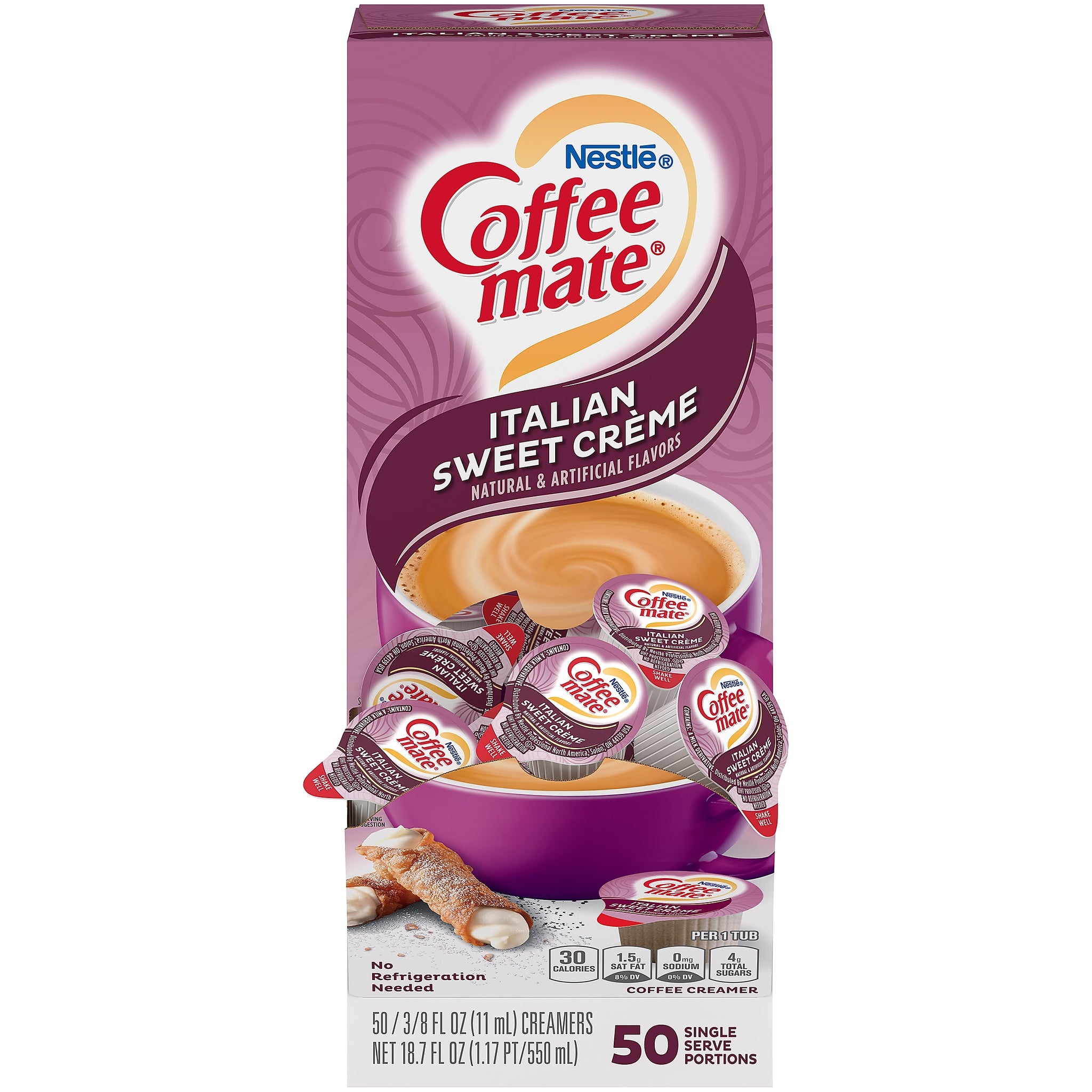 Coffee mate Italian Sweet Creme Liquid Creamer, 0.38 Oz., 50/Box