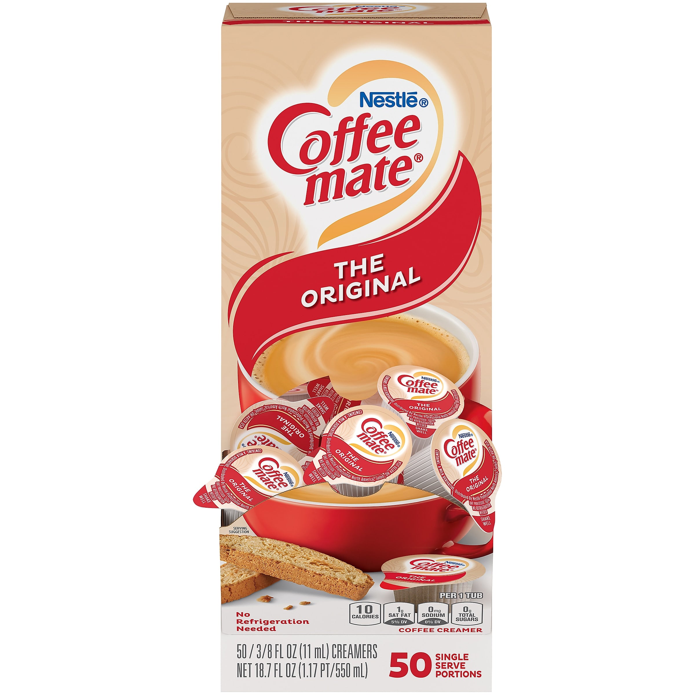 Coffee mate Original Liquid Creamer, 0.38 Oz., 50/Box