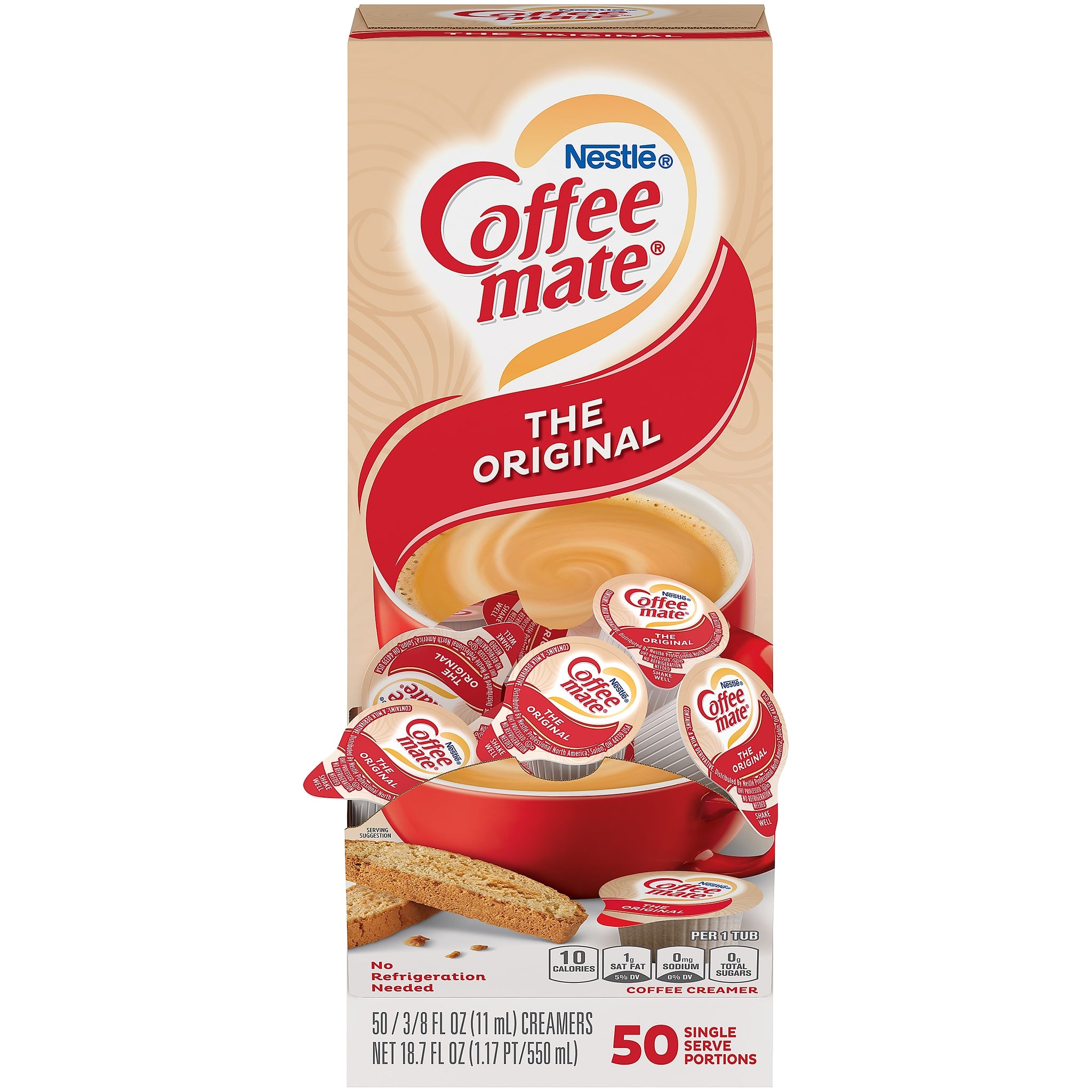 Coffee mate Original Liquid Creamer, 0.38 Oz., 50/Box