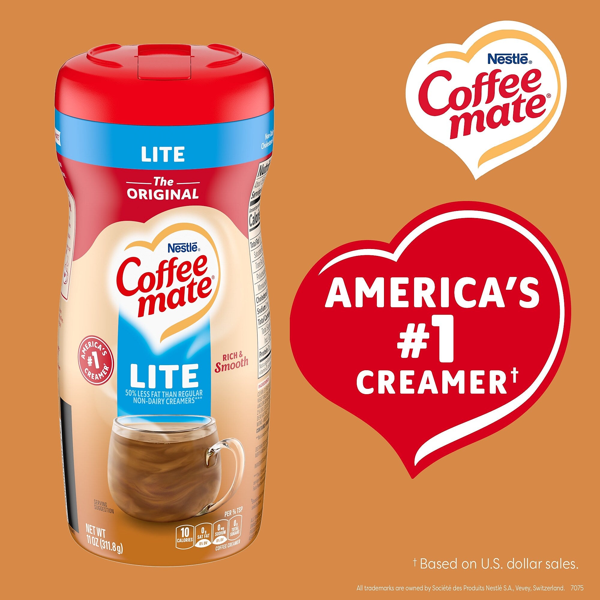 Coffee mate Original Lite Powdered Creamer, 11 Oz.