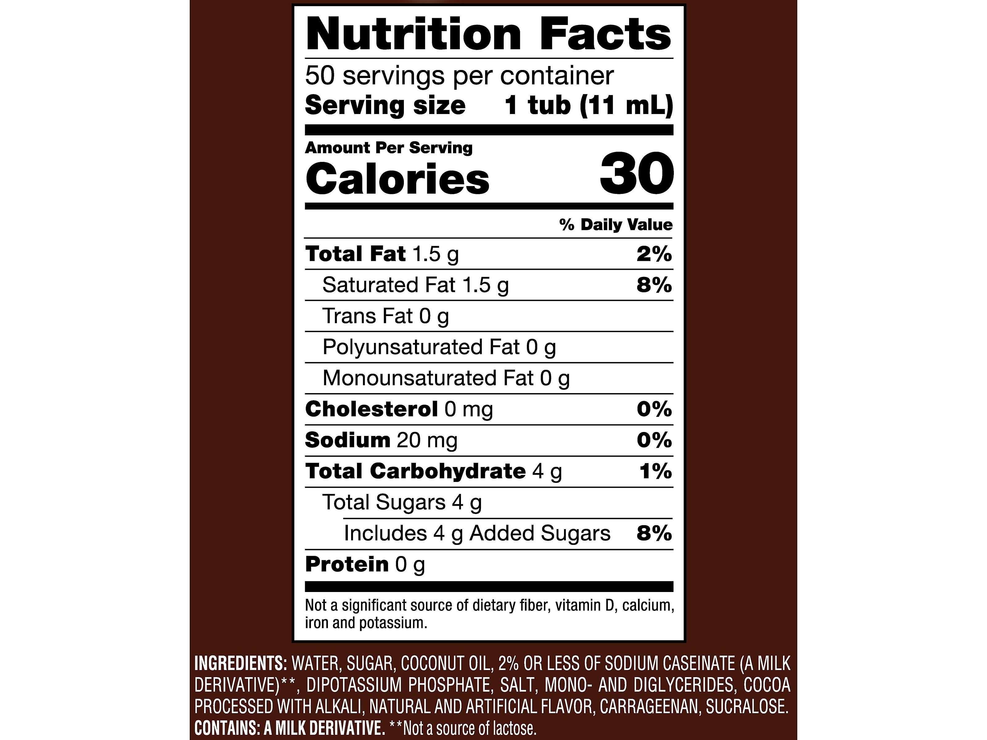 Coffee mate Snickers Liquid Creamer, 0.37 oz., 50/Box