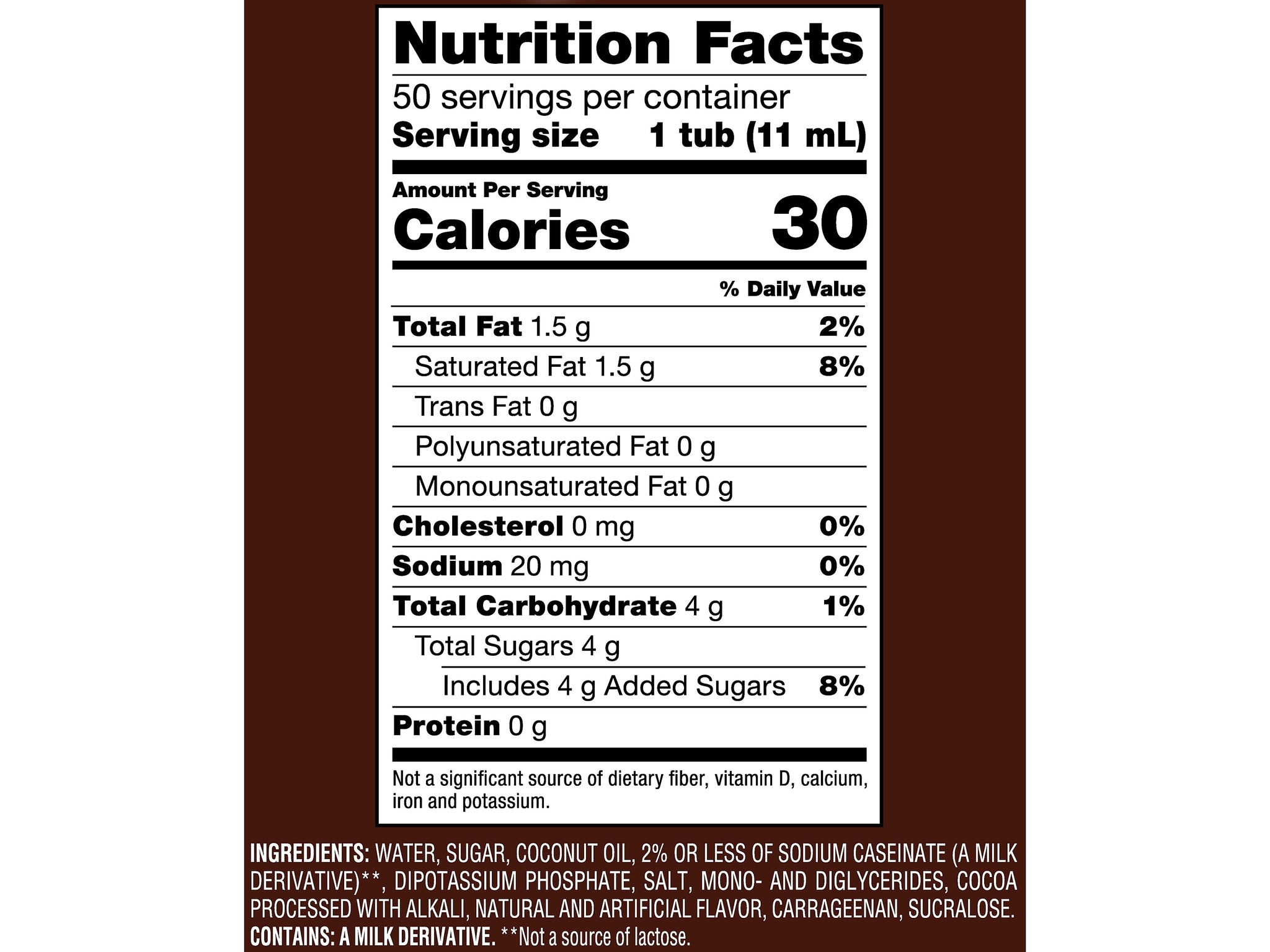 Coffee mate Snickers Liquid Creamer, 0.37 oz., 50/Box
