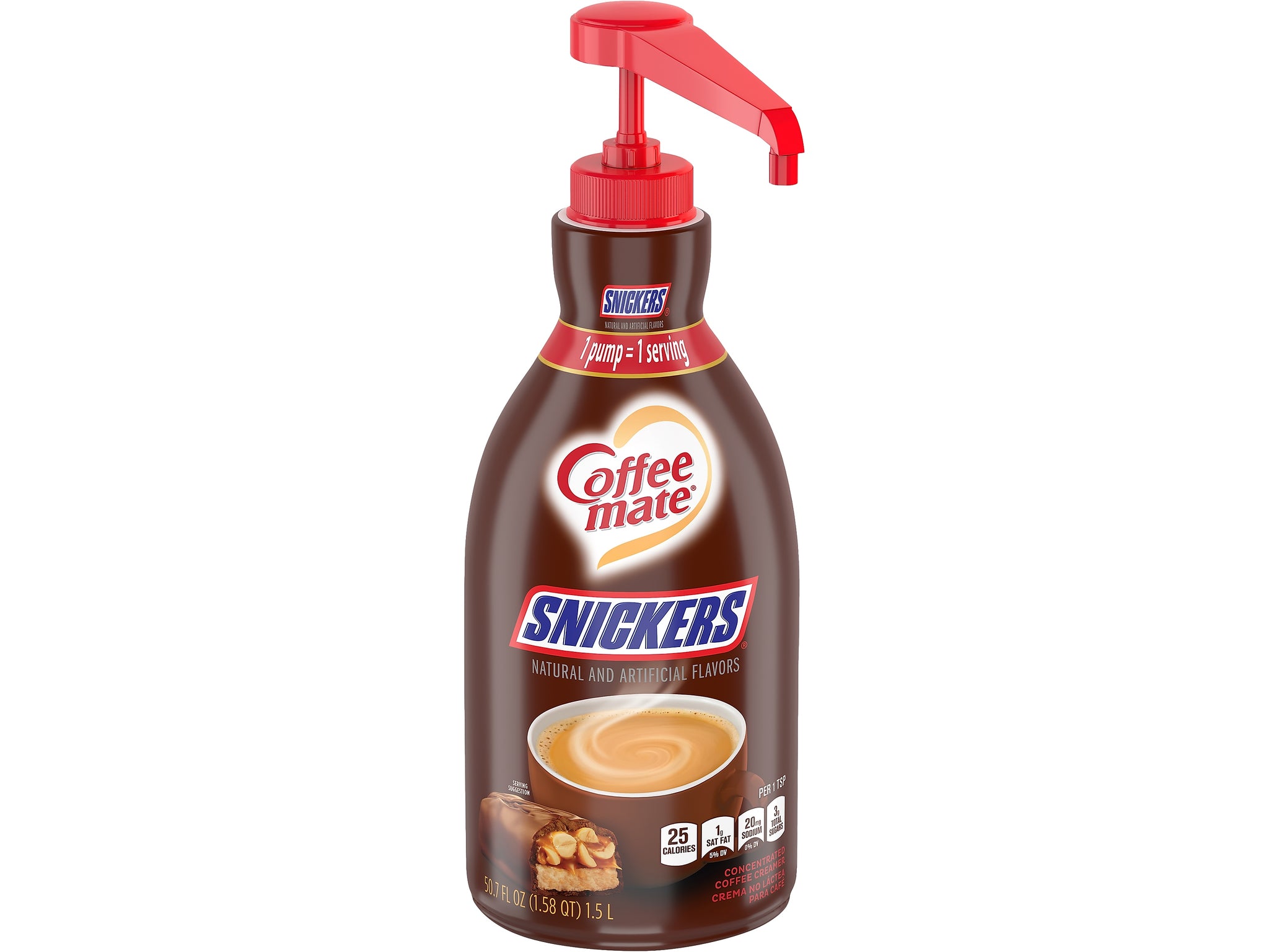 Coffee mate Snickers Liquid Creamer, 50.7 oz.