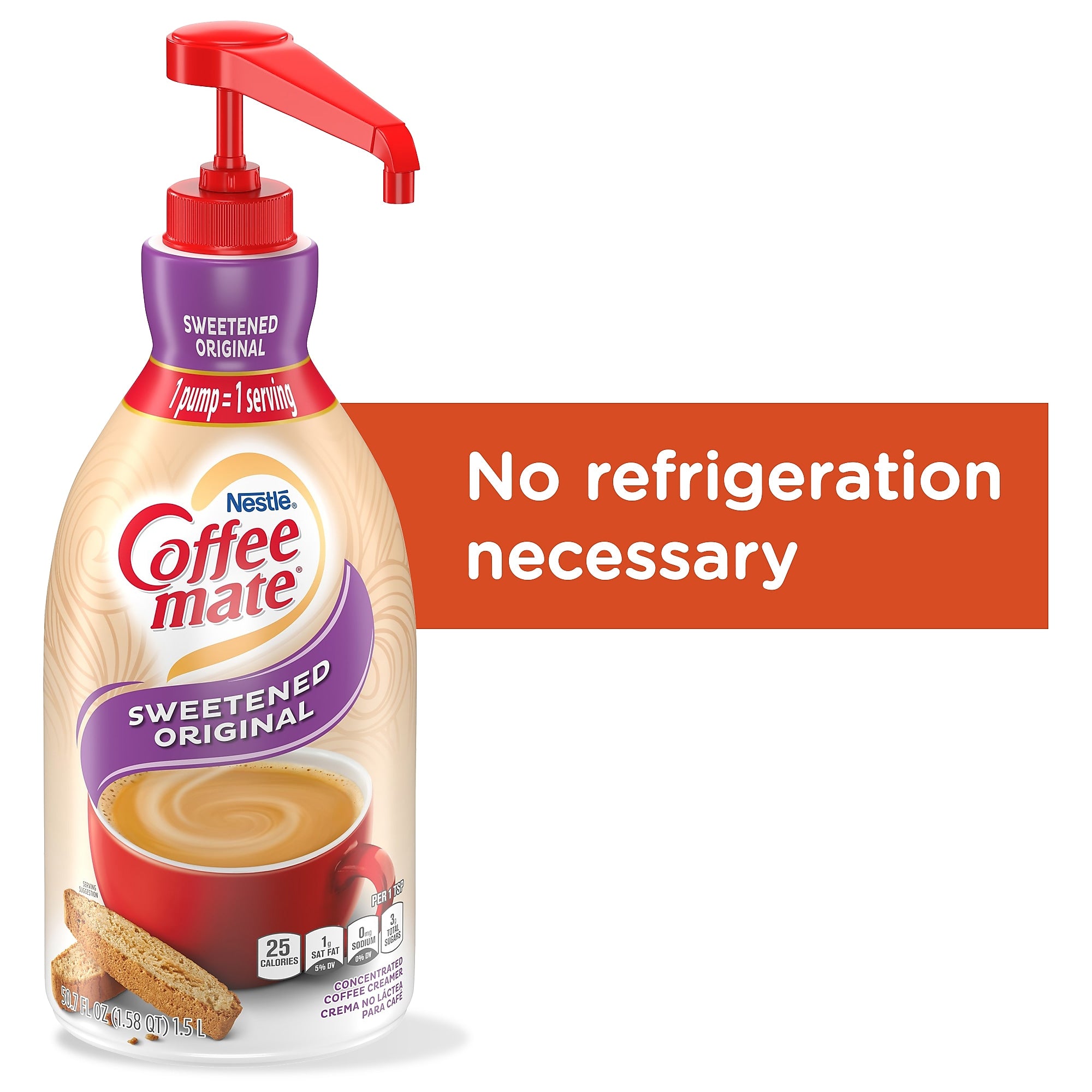 Coffee mate Sweetened Original Liquid Creamer, 50.7 oz.