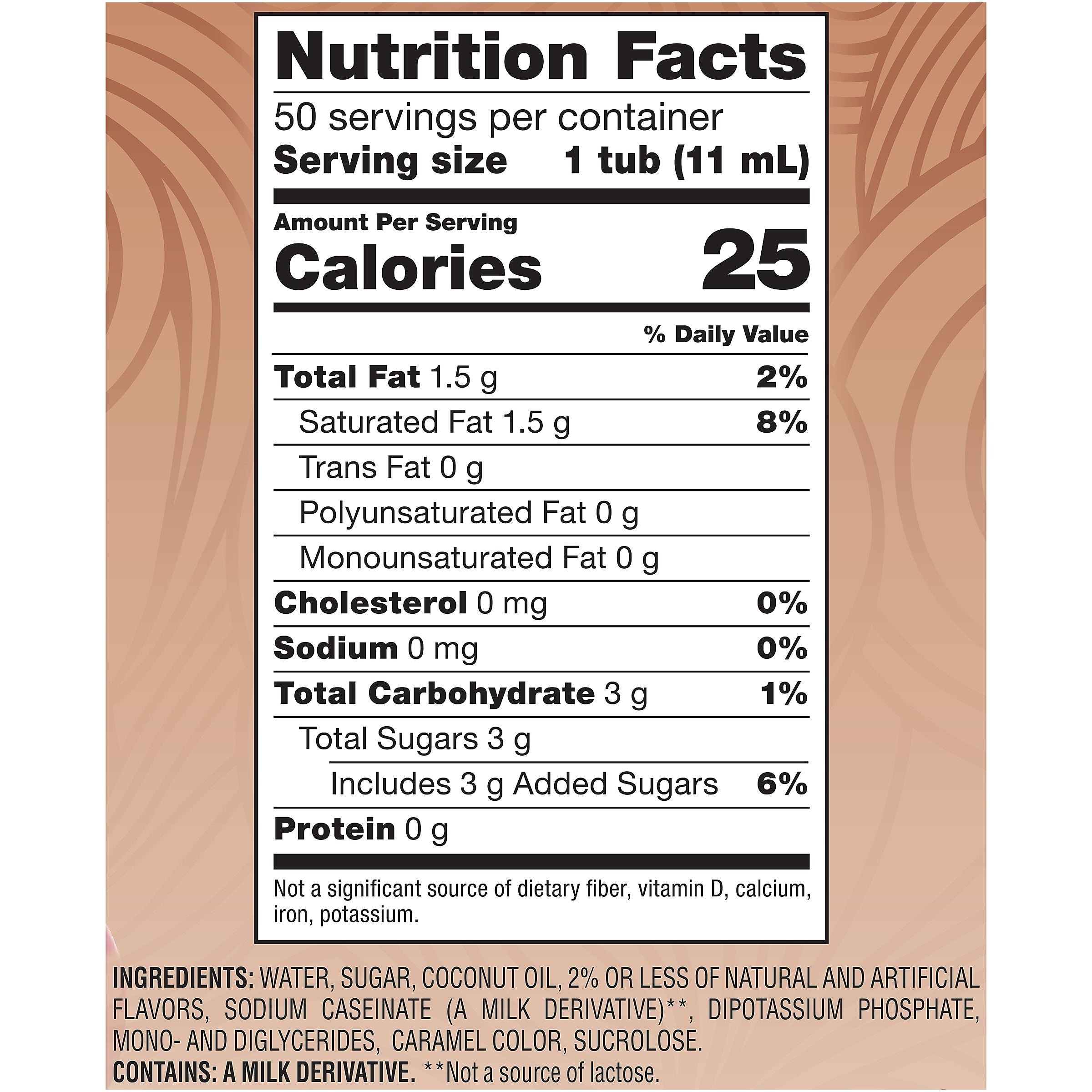 Coffee mate Vanilla Caramel Liquid Creamer, 0.38 Oz., 50/Box
